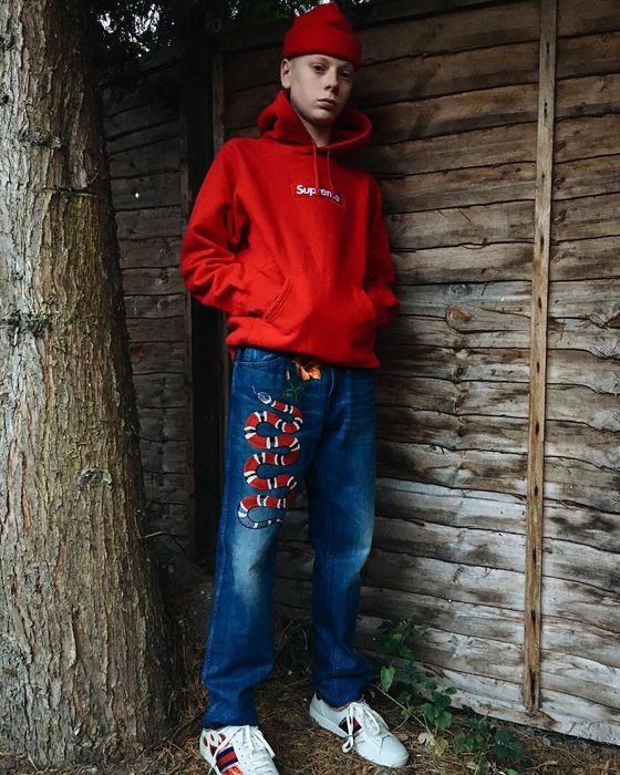 Supreme Box Logo Pullover Red Camo Men's - FW13 - US