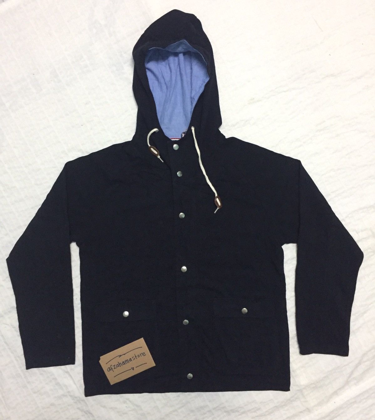 Japanese Brand Back Number Snap Button & Zipper Jacket Hoodie Size US L / EU 52-54 / 3 - 1 Thumbnail