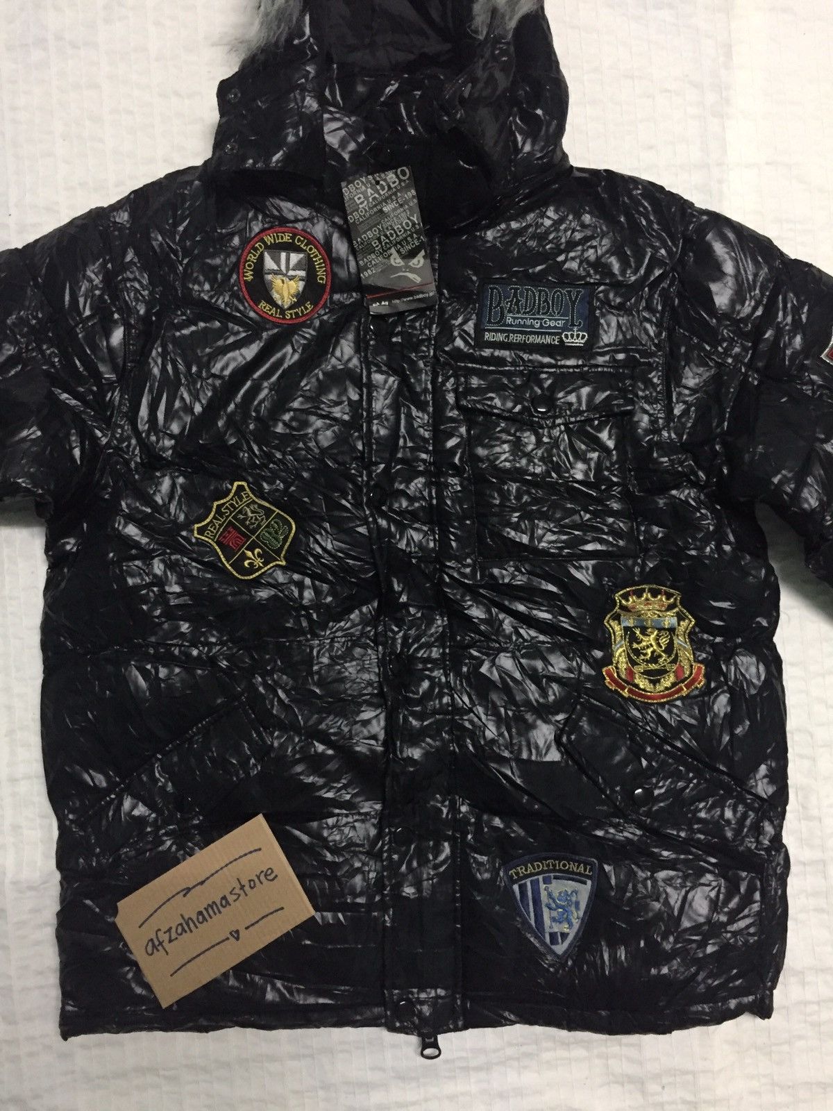 Japanese Brand Bad Boys California Usa Puffer Style Jacket Hoodie Size US L / EU 52-54 / 3 - 6 Thumbnail