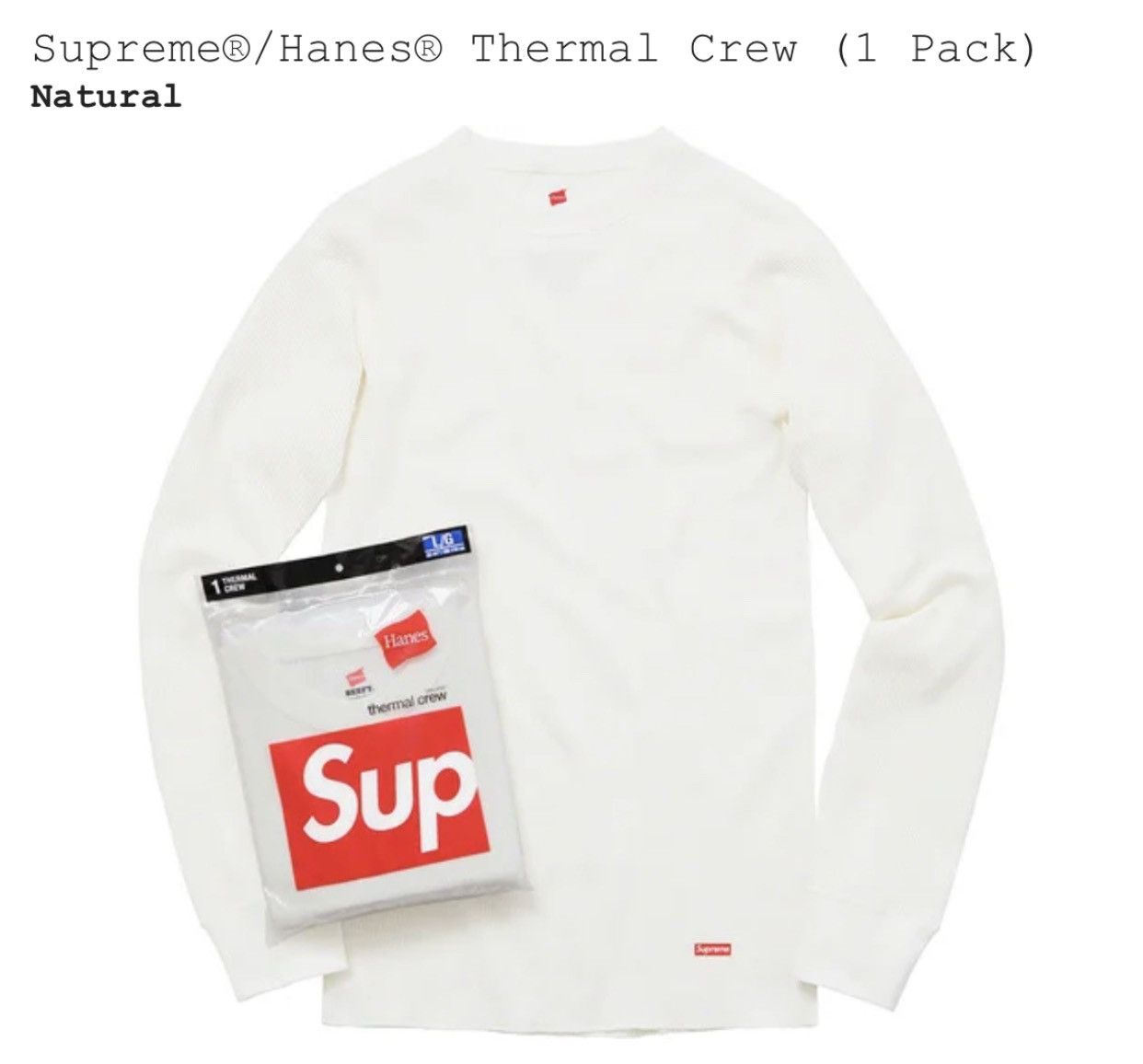 Hanes Supreme Thermal Crew | Grailed