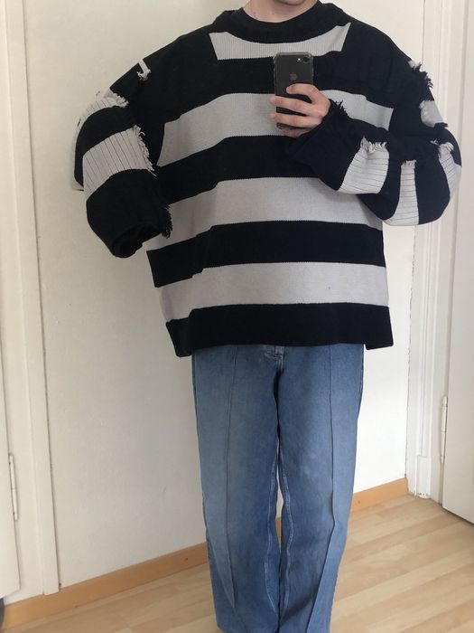 Liam Hodges Liam Hodges cotton stripe knit sweater | Grailed