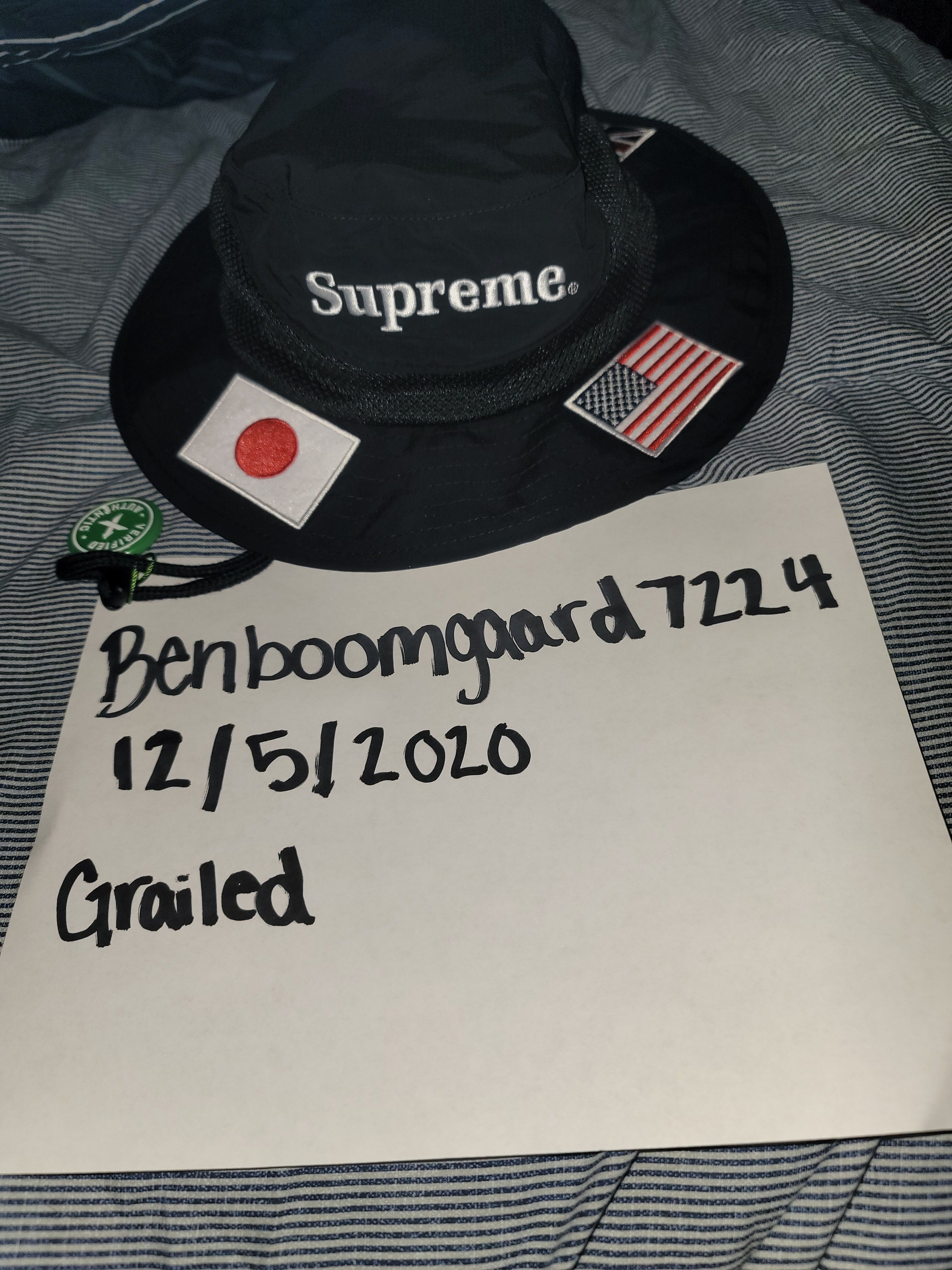 Supreme Supreme Flags Boonie hat (Black, M/L) | Grailed