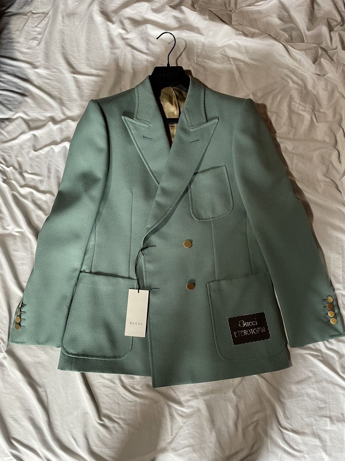 Gucci Blue Sablé Jacket with Gucci Eterotopia Size 50R - 1 Thumbnail