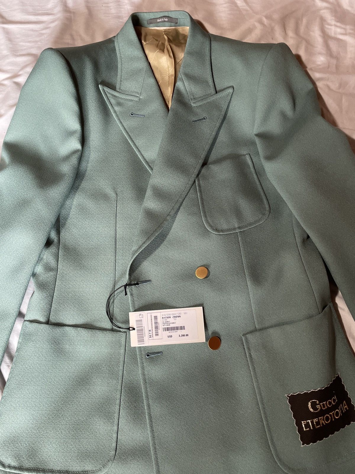 Gucci Blue Sablé Jacket with Gucci Eterotopia Size 50R - 6 Thumbnail