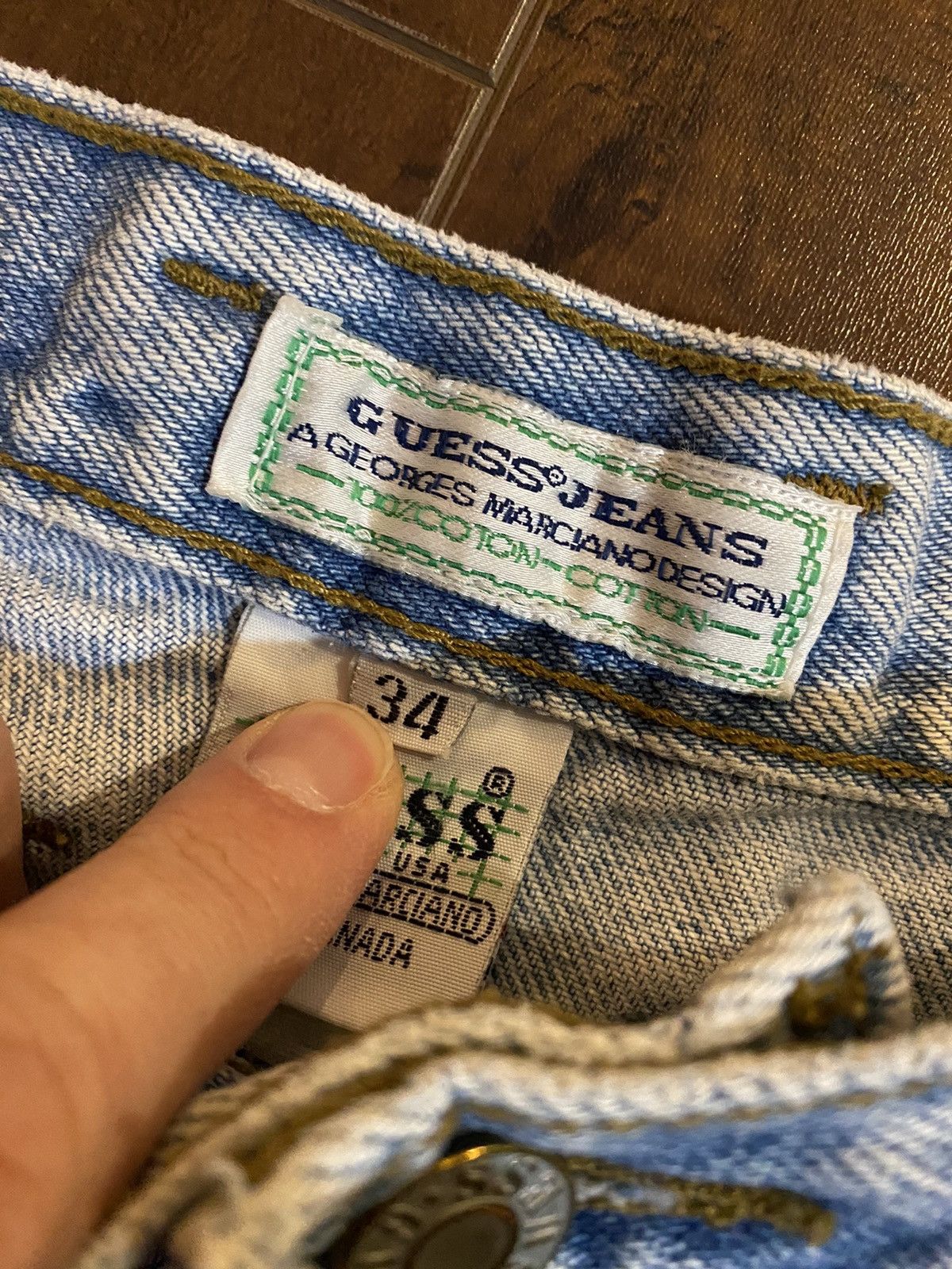 Guess Vintage Guess Stonewashed Denim Size US 34 / EU 50 - 4 Thumbnail