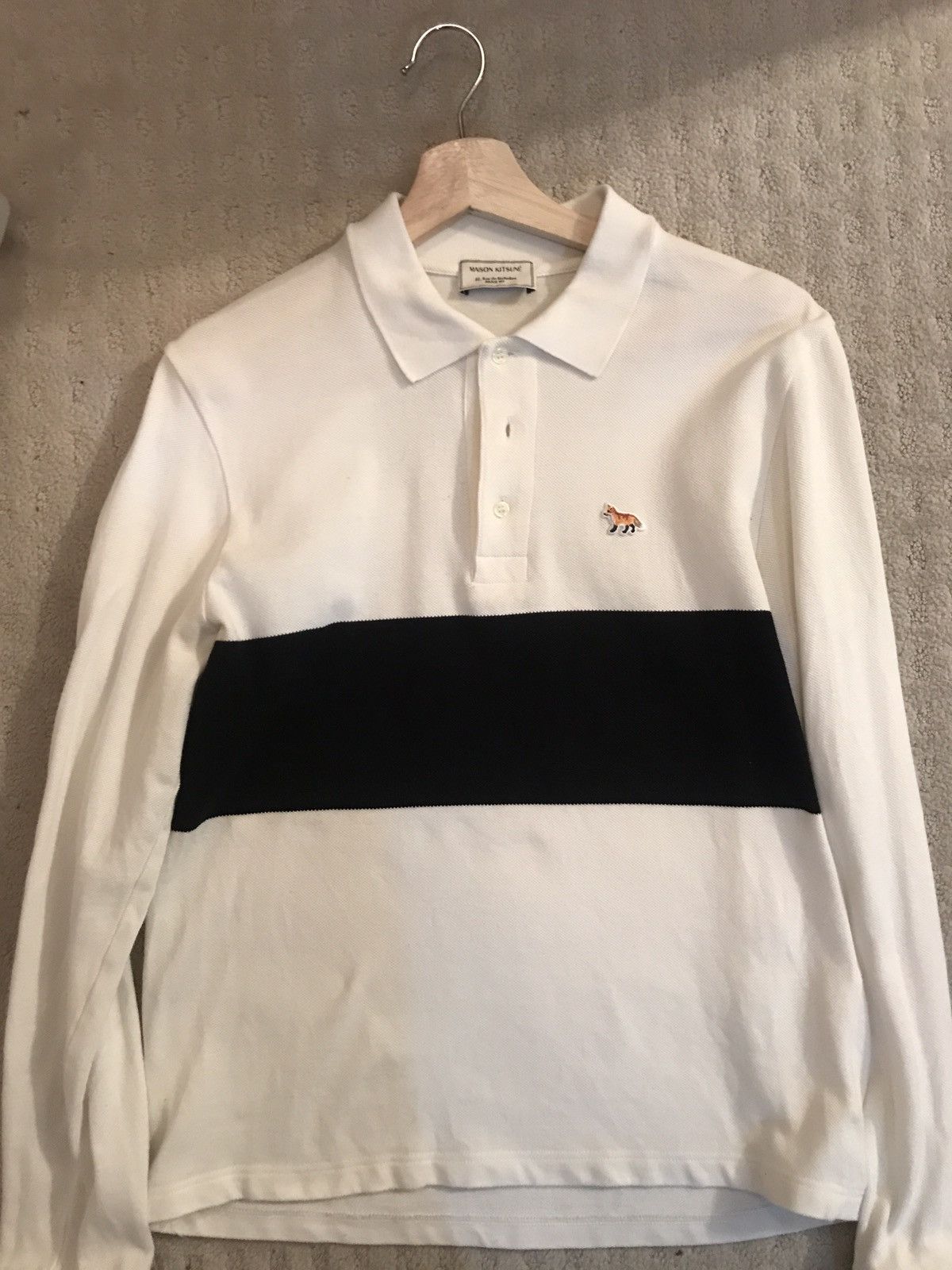 Maison Kitsune Kitsune Rugby Polo Long Sleeve | Grailed