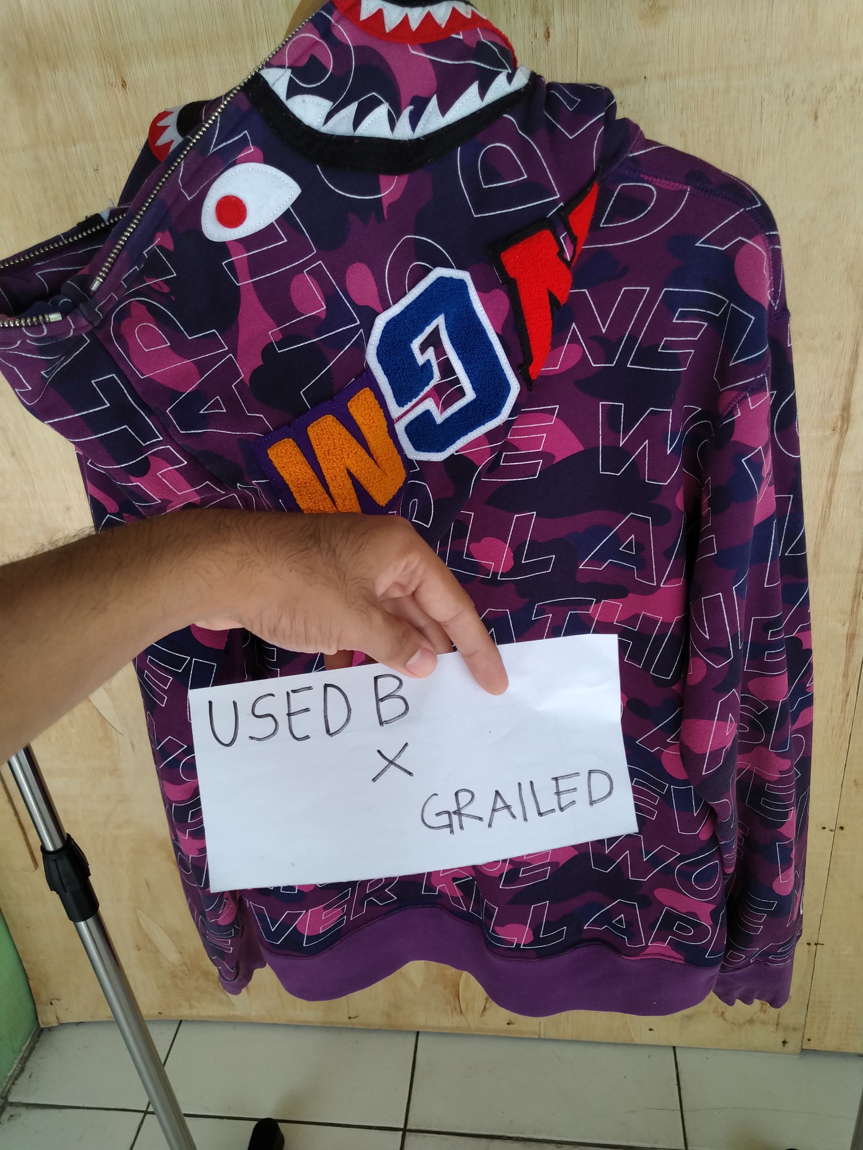 Bape Shark Hoodie Bape Purple Camo Size US L / EU 52-54 / 3 - 4 Thumbnail