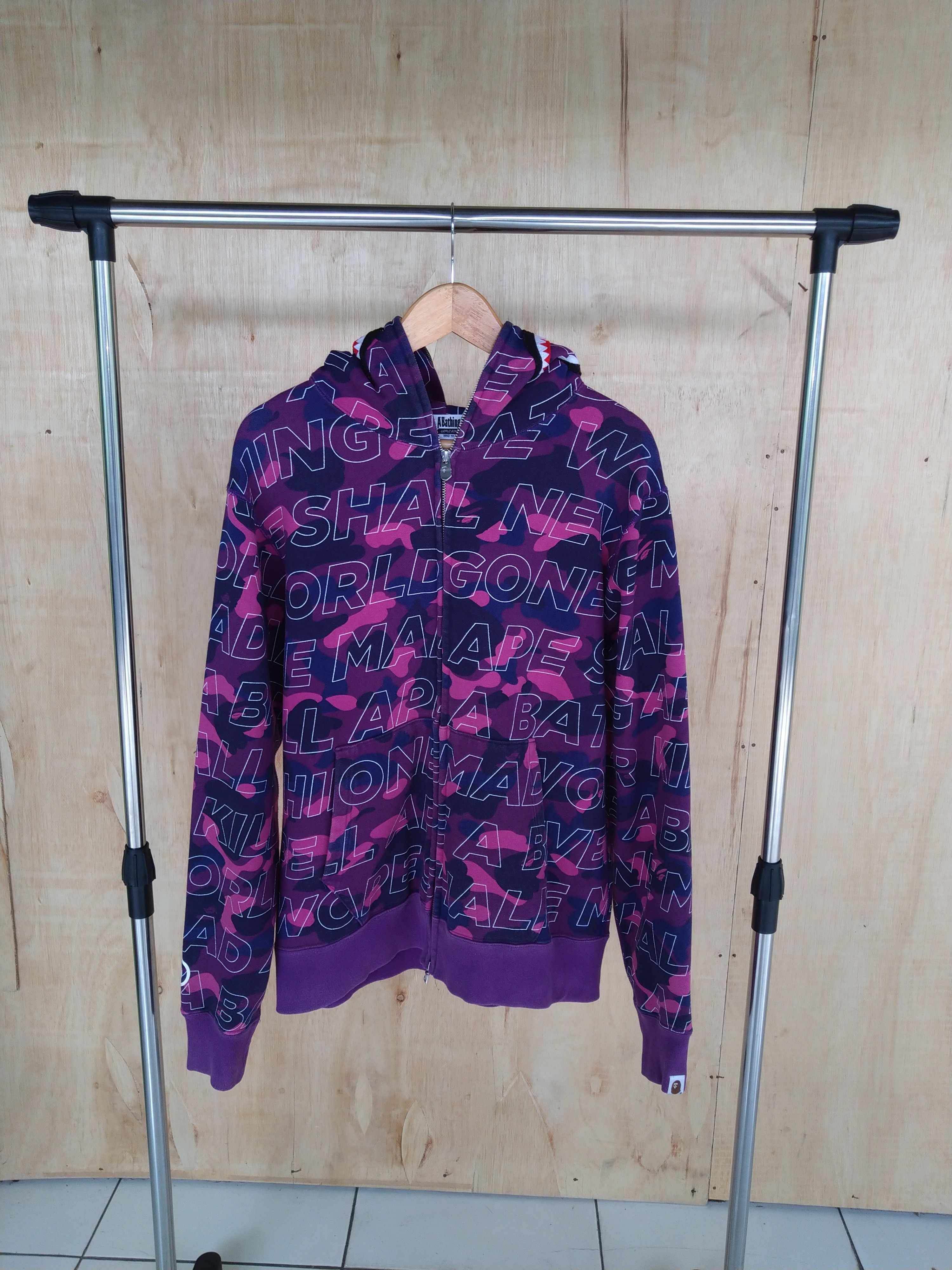 Bape Shark Hoodie Bape Purple Camo Size US L / EU 52-54 / 3 - 5 Thumbnail