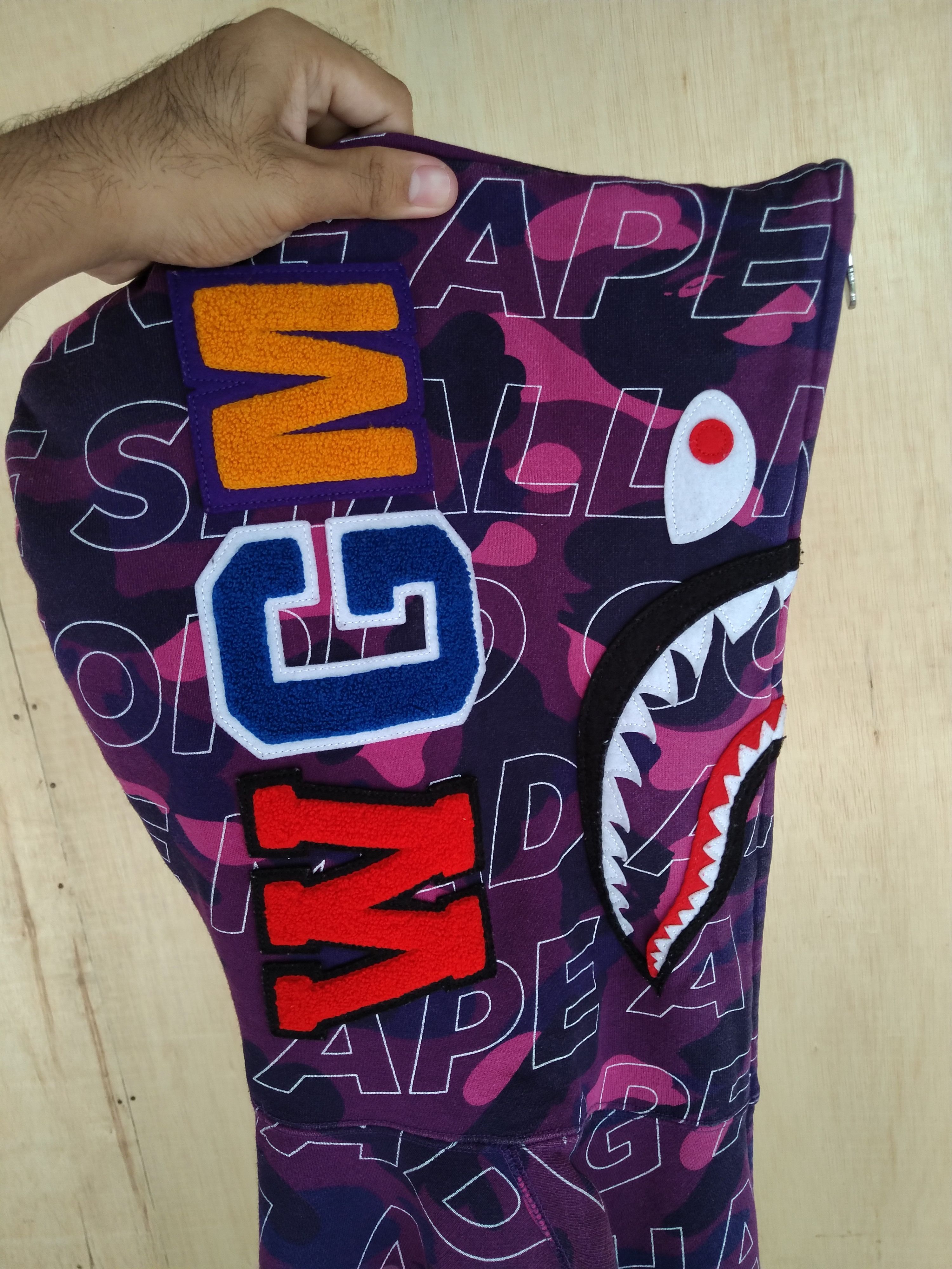 Bape Shark Hoodie Bape Purple Camo Size US L / EU 52-54 / 3 - 19 Thumbnail