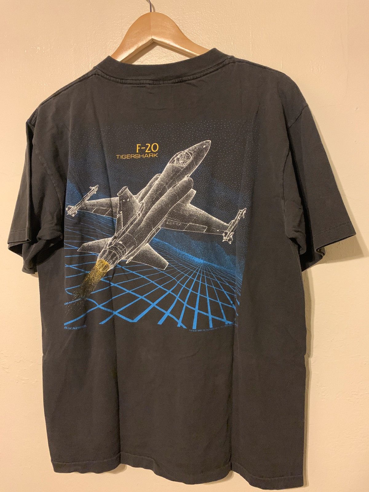 Other × Vintage RARE* Vintage 1986 Blackbird Fighter Jet Single Stitch Shirt Size US L / EU 52-54 / 3 - 2 Thumbnail