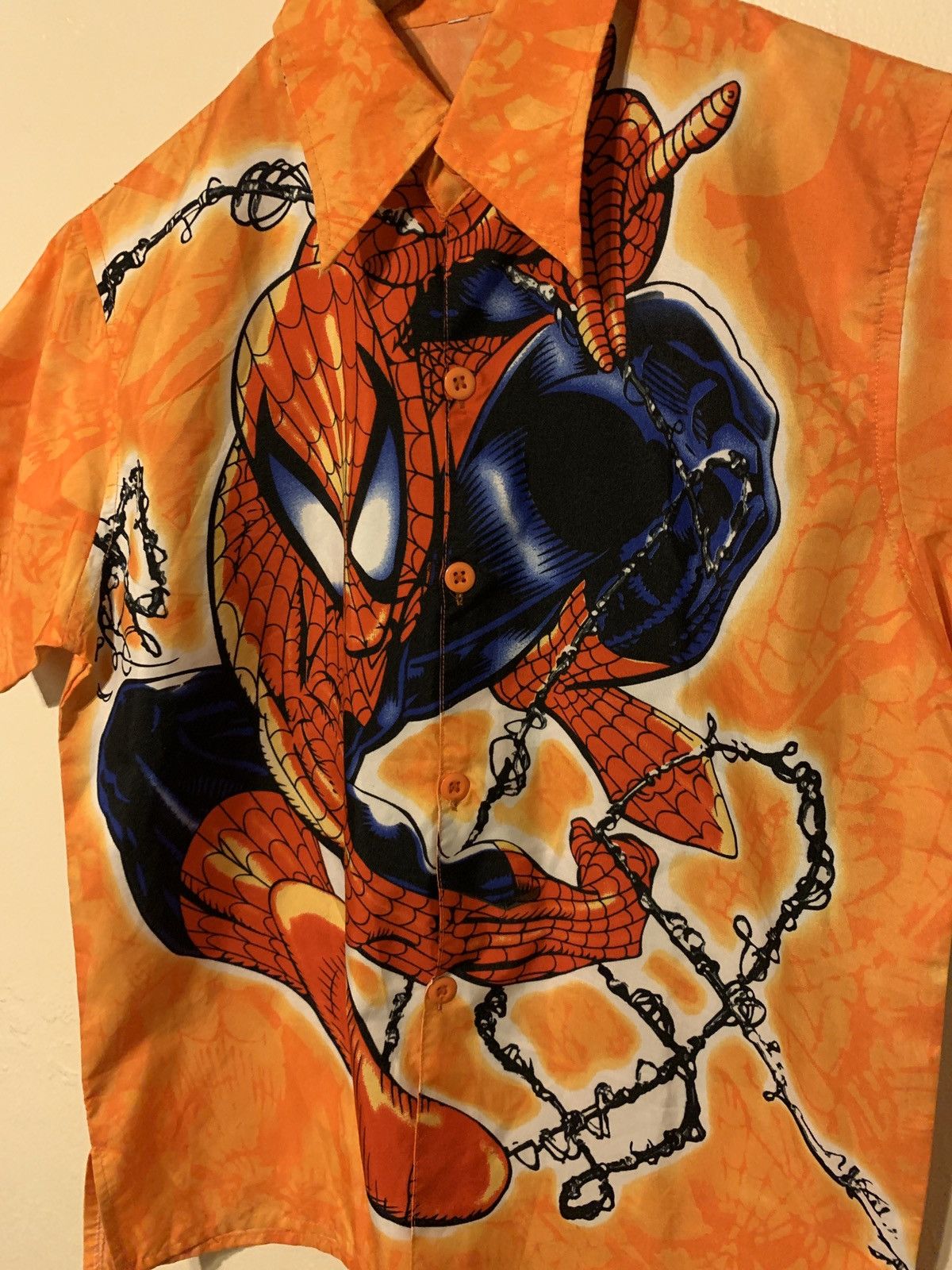 Vintage *RARE* Vintage Spider-Man Button Shirt - Size Small Size US S / EU 44-46 / 1 - 2 Thumbnail