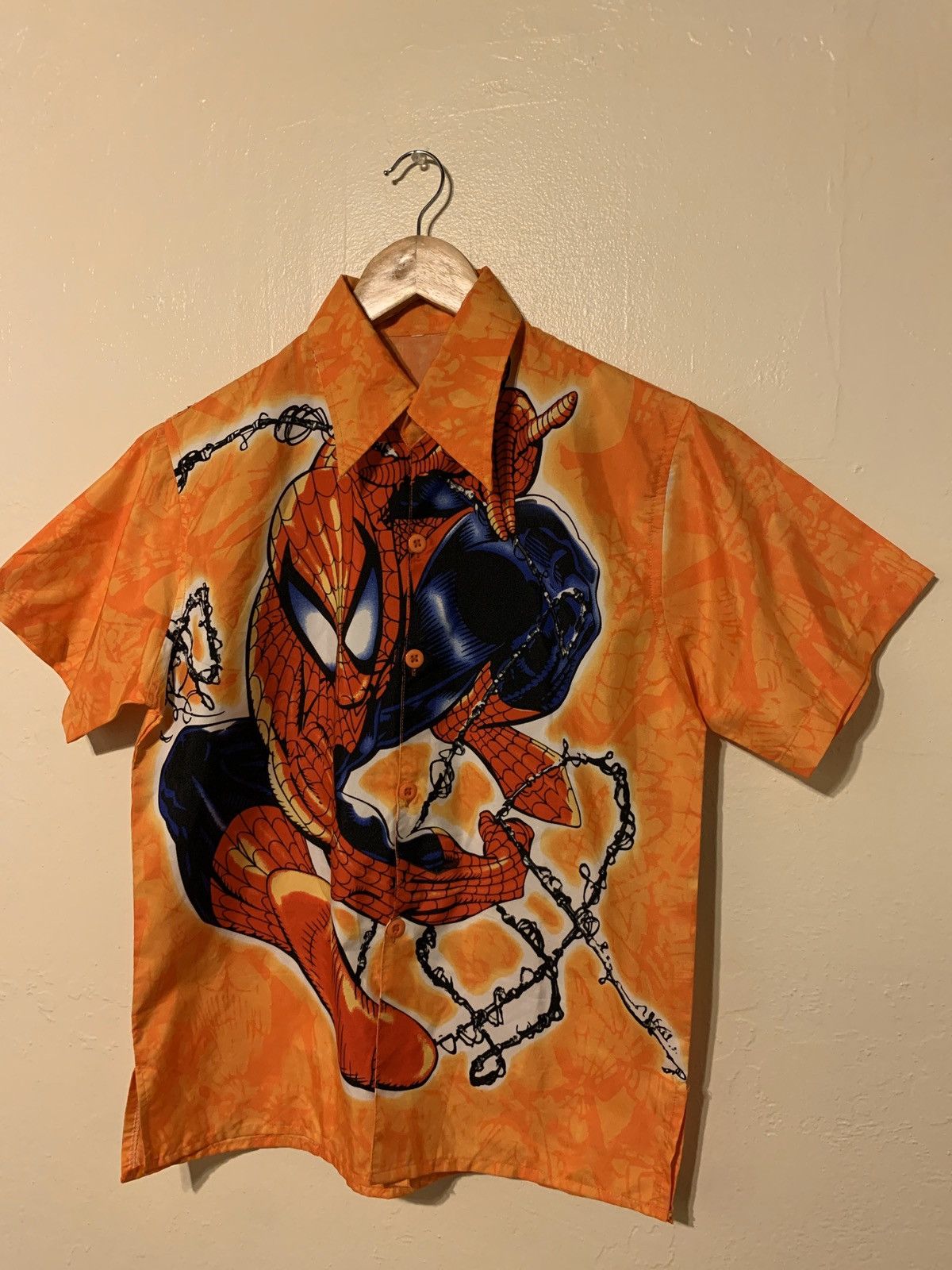 Vintage *RARE* Vintage Spider-Man Button Shirt - Size Small Size US S / EU 44-46 / 1 - 1 Thumbnail