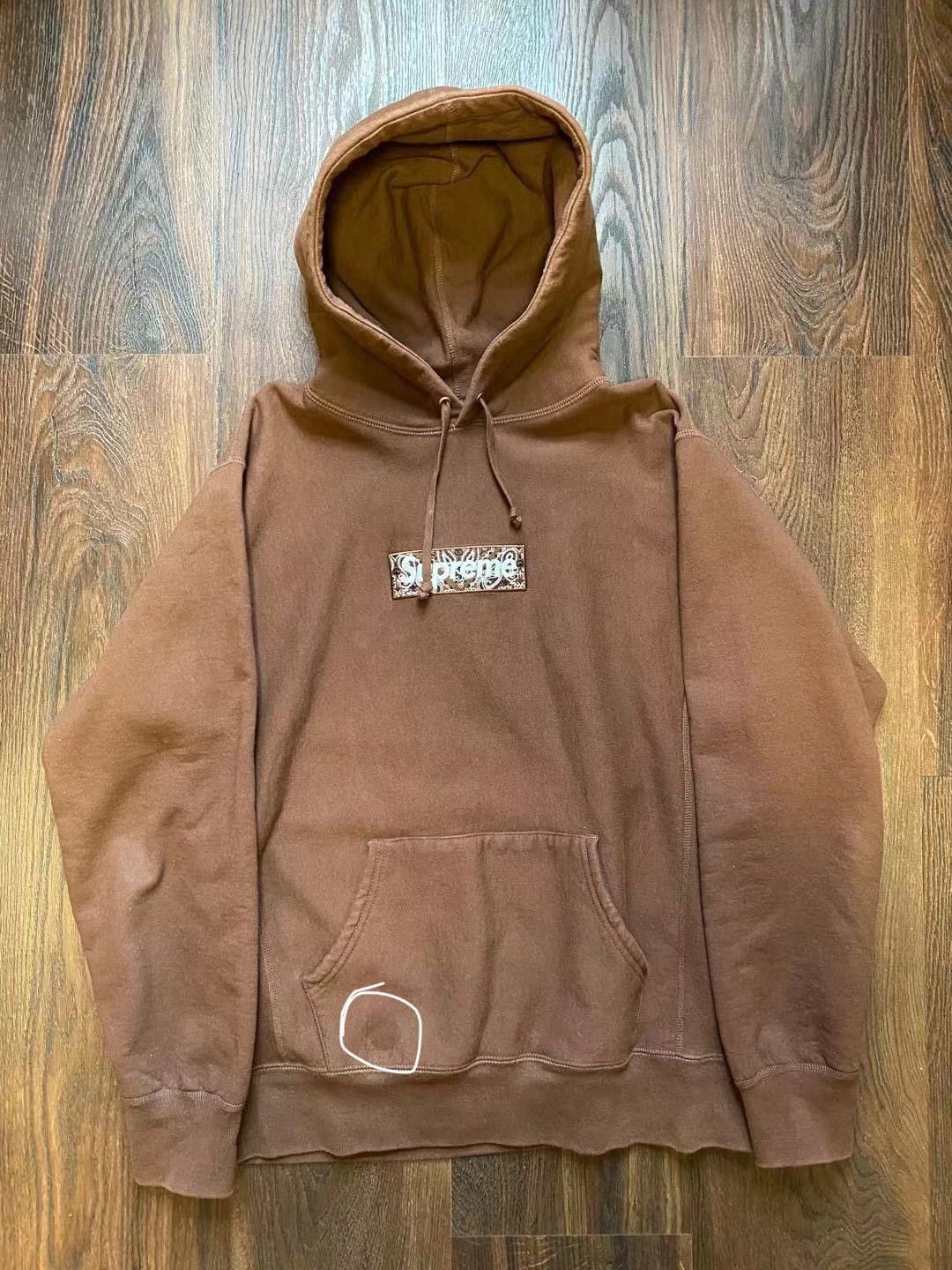 Supreme Bandana Box Logo Hoodie Dark Brown Grailed