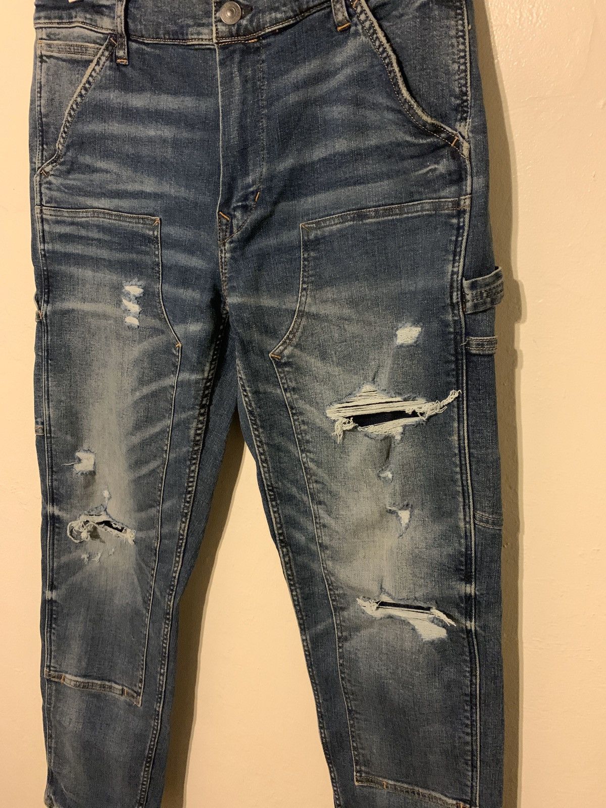 American Eagle Outfitters *RARE* Brand New AEO Distressed Double-Knee Cargo Jeans - 32 Size US 32 / EU 48 - 2 Thumbnail