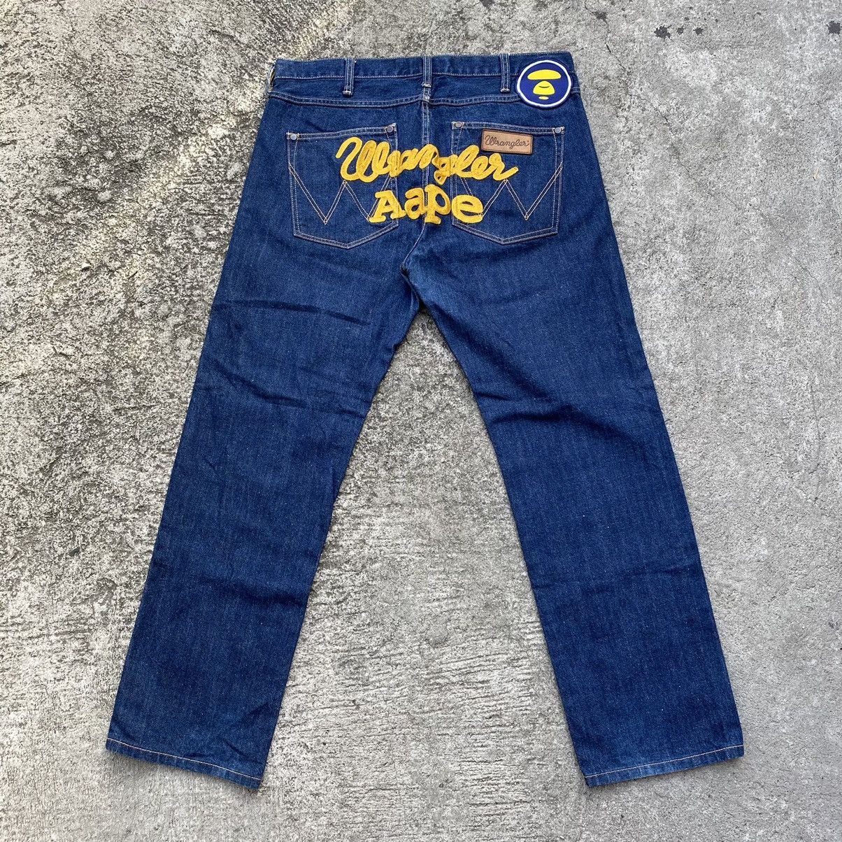 Wrangler Aape - Wrangler - Embroidered Denim Pants | Grailed