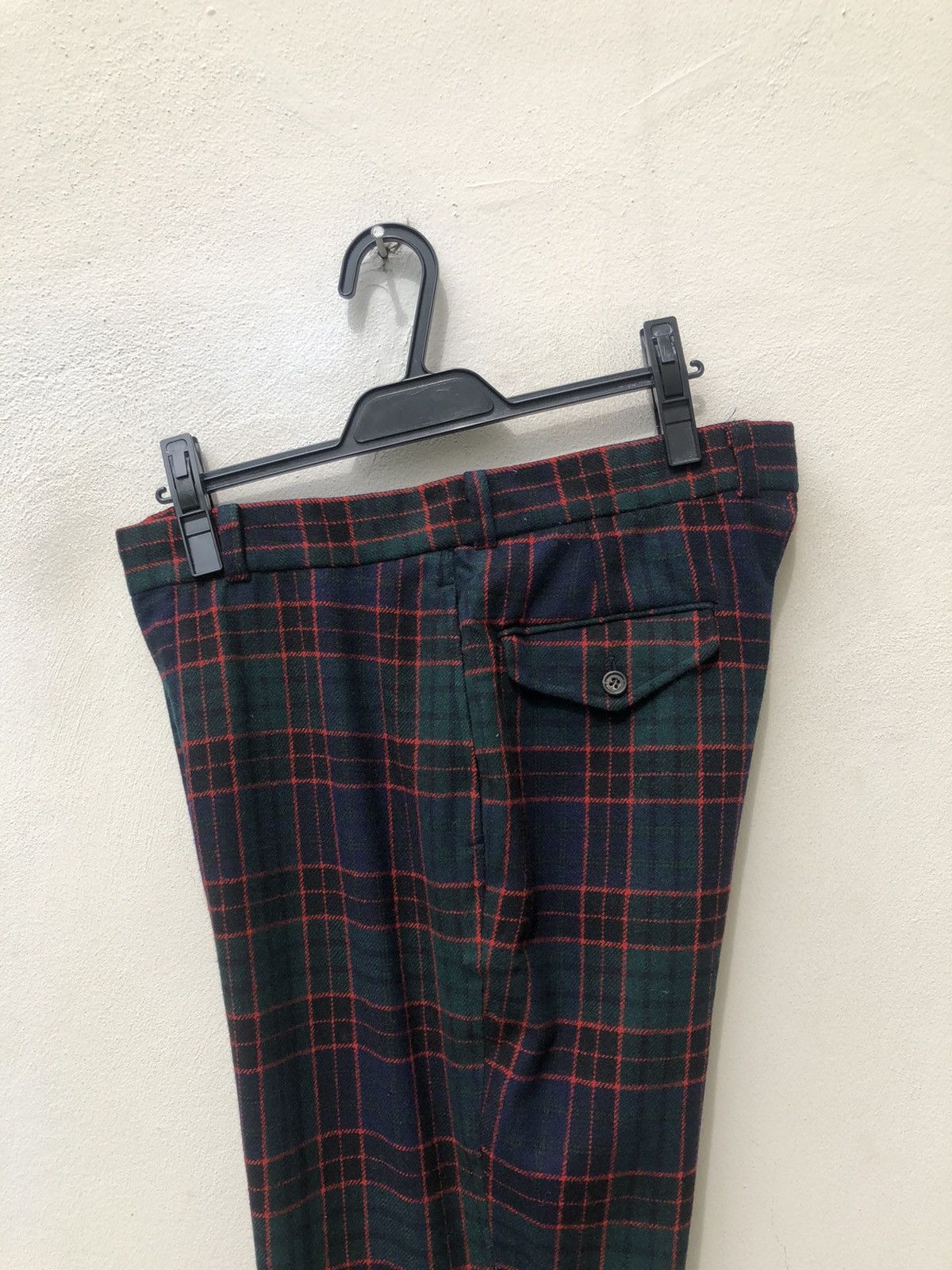 Japanese Brand Vintage 80s VOX Japan Tartan Wool Trouser Checks Pant Size US 31 - 15 Thumbnail
