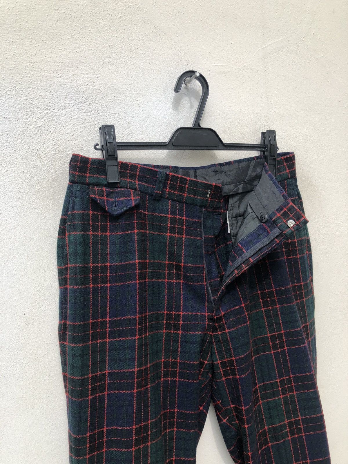 Japanese Brand Vintage 80s VOX Japan Tartan Wool Trouser Checks Pant Size US 31 - 11 Thumbnail