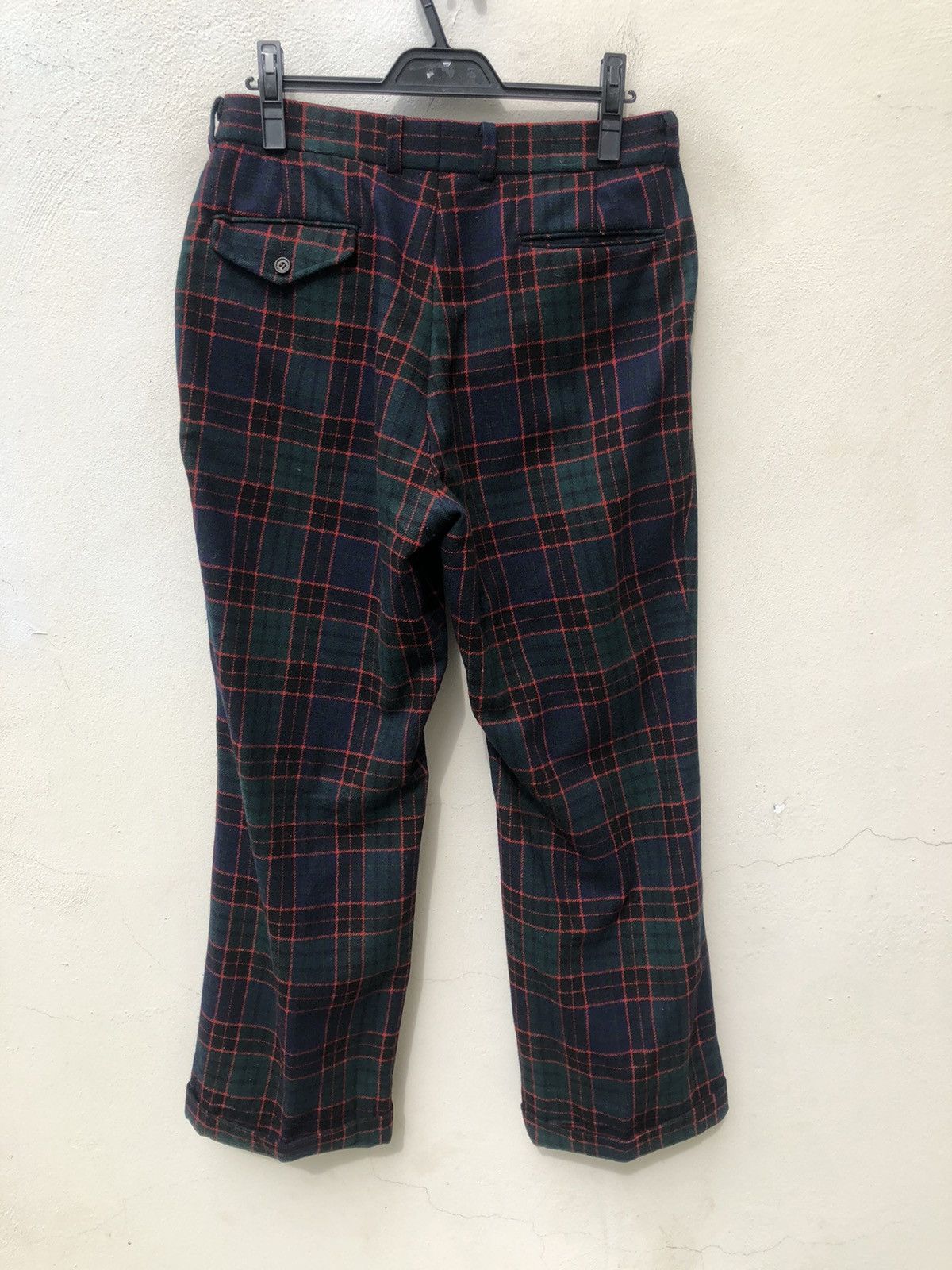 Japanese Brand Vintage 80s VOX Japan Tartan Wool Trouser Checks Pant Size US 31 - 12 Thumbnail