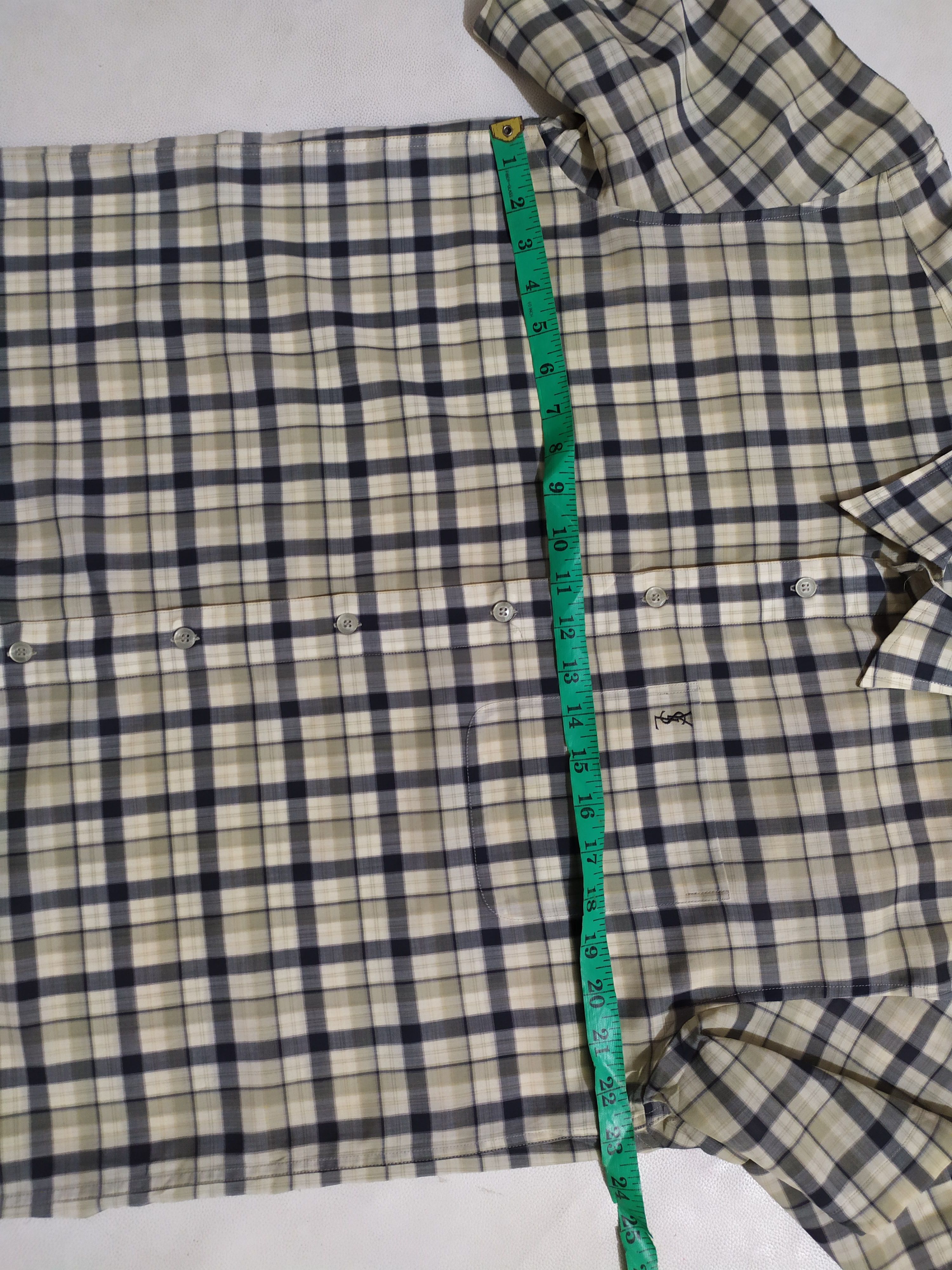 Vintage × Yves Saint Laurent Vintage YSL Check Shirt Size US L / EU 52-54 / 3 - 9 Thumbnail