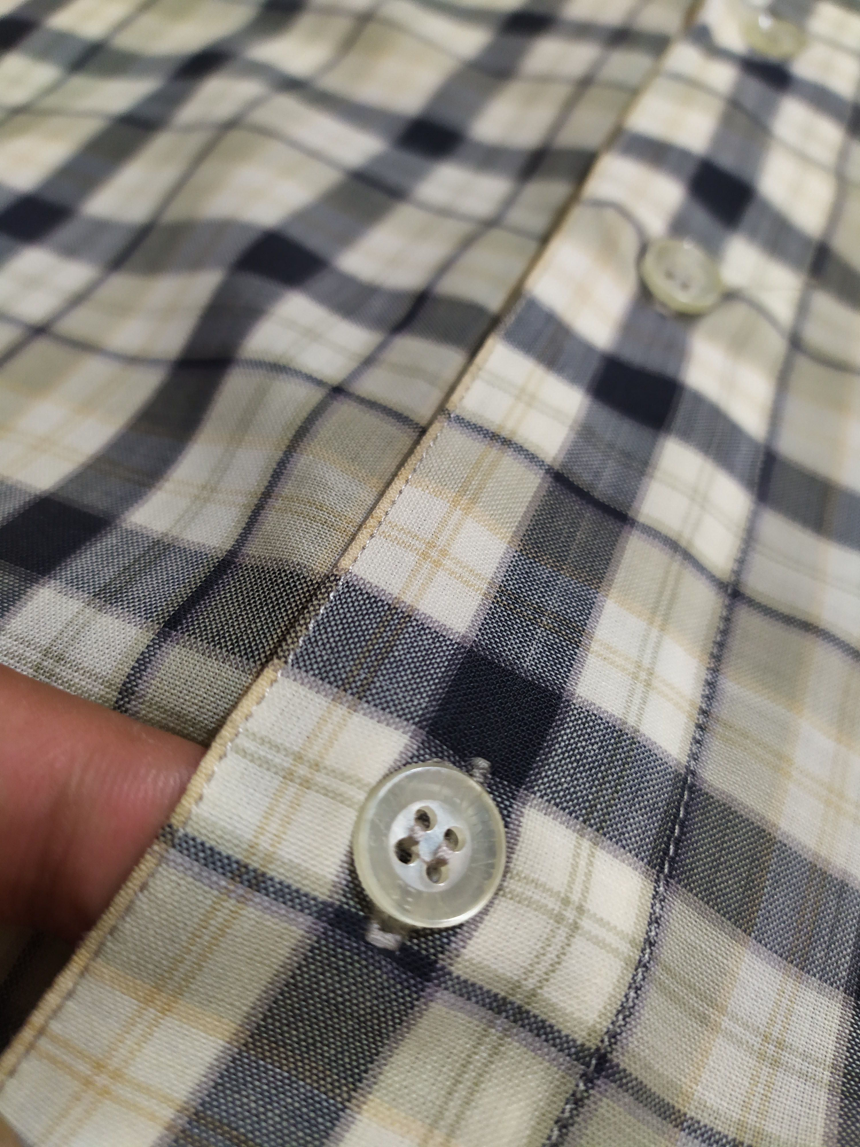Vintage × Yves Saint Laurent Vintage YSL Check Shirt Size US L / EU 52-54 / 3 - 3 Thumbnail