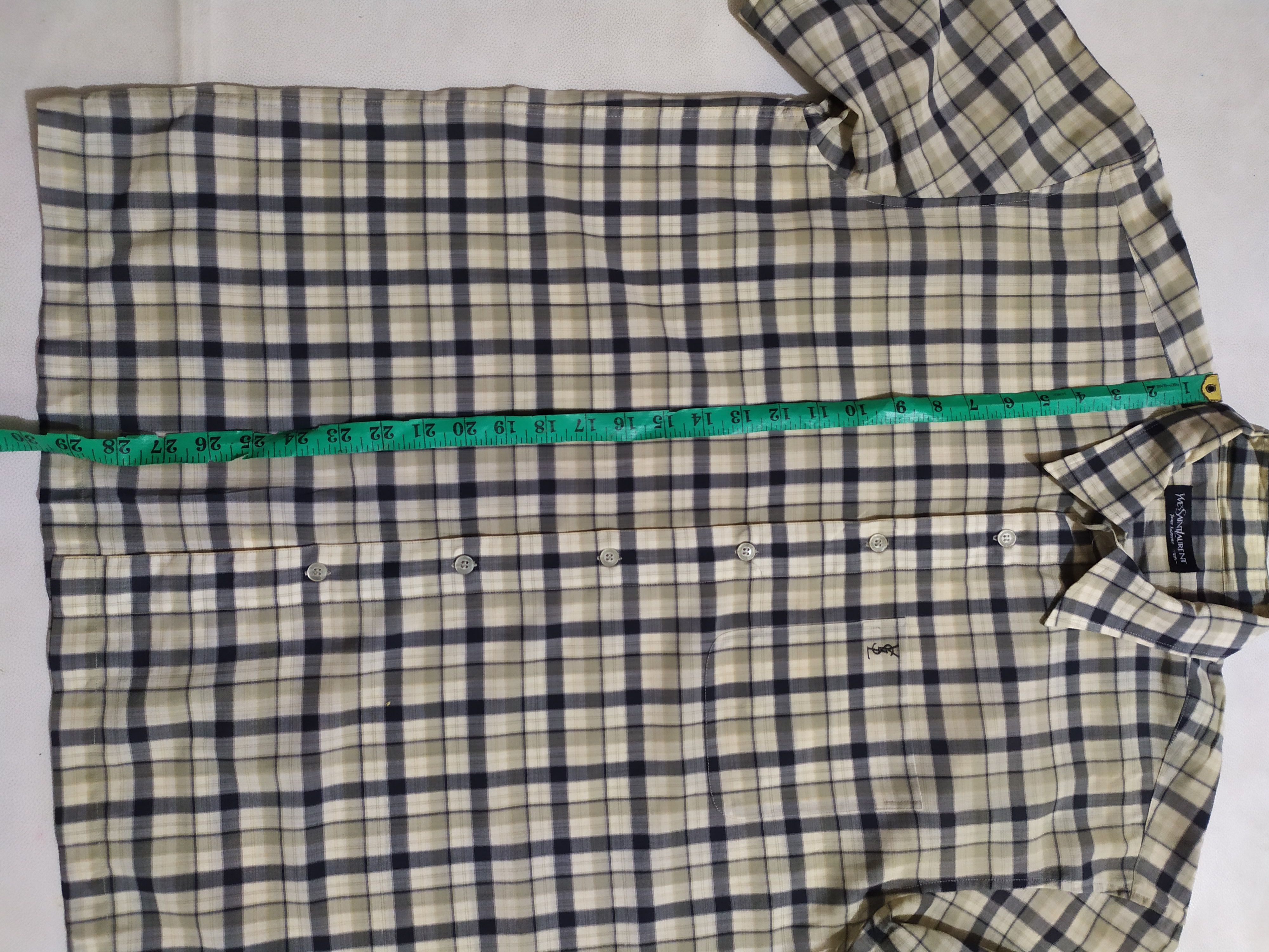 Vintage × Yves Saint Laurent Vintage YSL Check Shirt Size US L / EU 52-54 / 3 - 10 Thumbnail