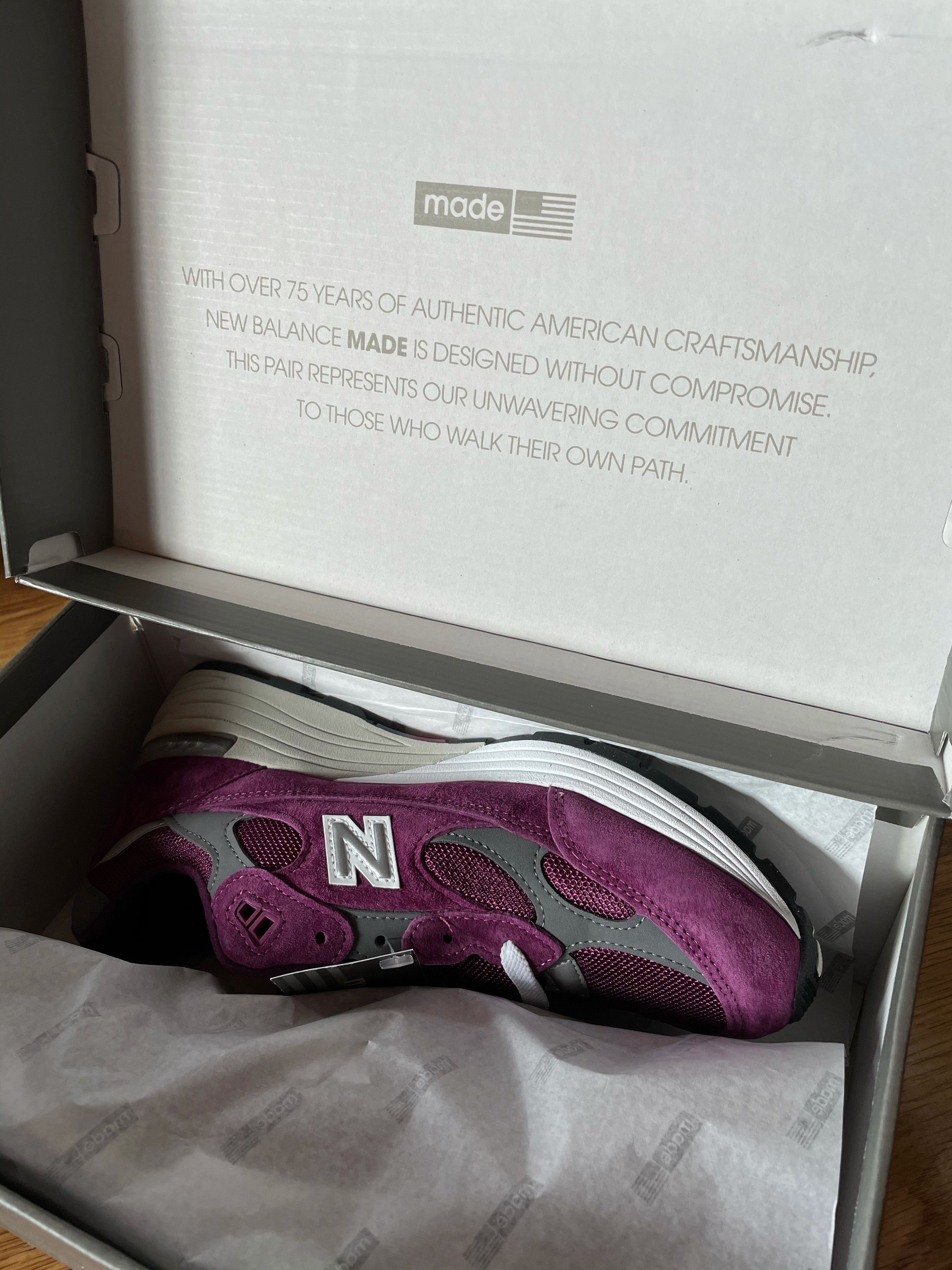 New Balance 992 BA XLD Purple Grey Made in USA Size US 8 / EU 41 - 23 Thumbnail