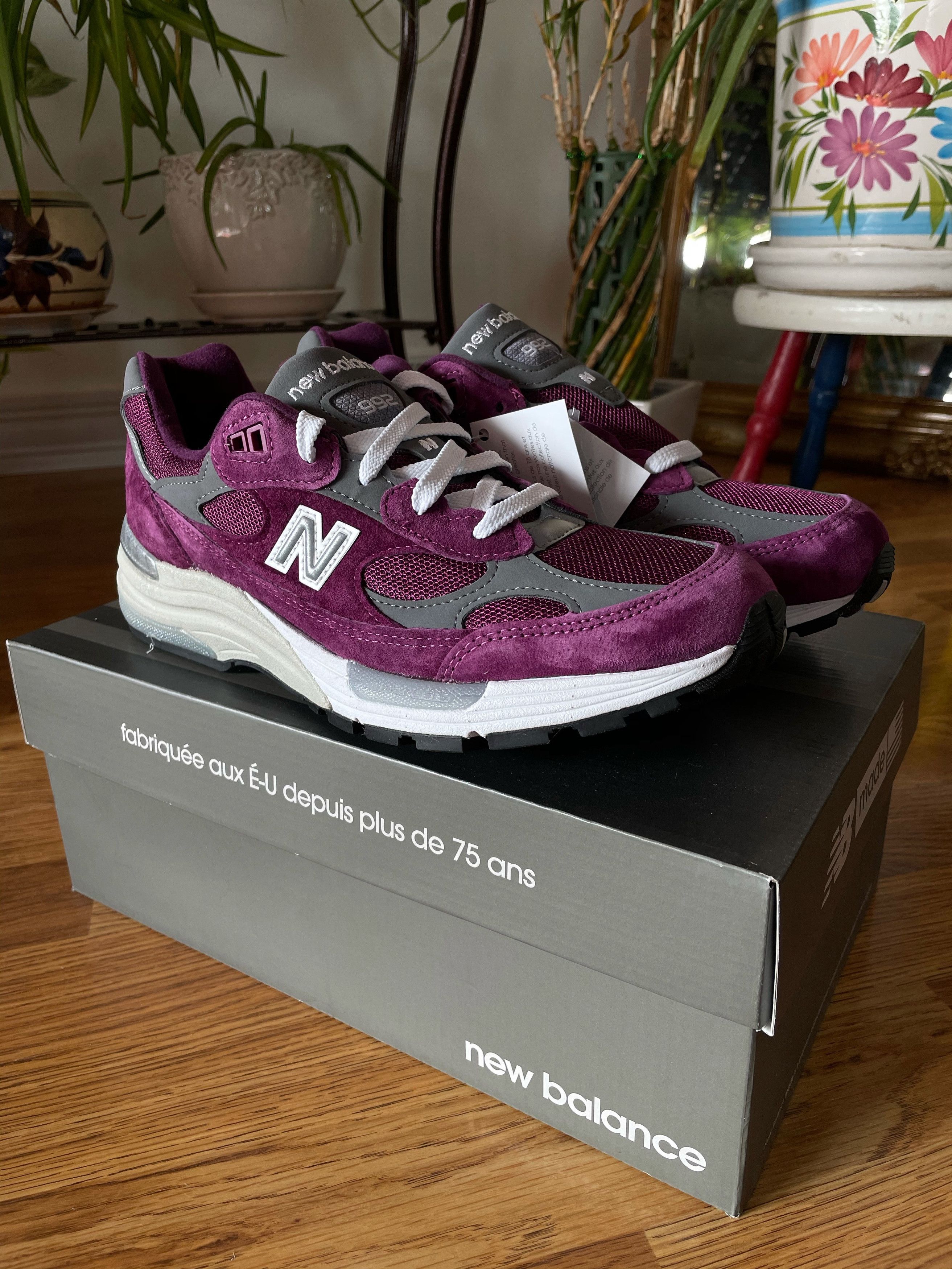 New Balance 992 BA XLD Purple Grey Made in USA Size US 8 / EU 41 - 1 Thumbnail