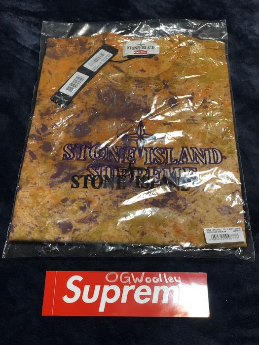 Supreme Supreme Stone Island S/S Top Embroidered Logo Orange