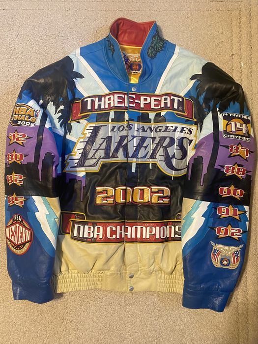 Los Angeles Lakers Three-Peat NBA Champions Leather Jacket