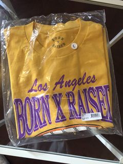BORN-X-RAISED LOS ANGELES LAKERS WHITE T-SHIRT - Tipatee