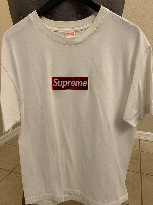 Supreme 20th Anniversary Box Logo T-Shirt 'White' | Men's Size L