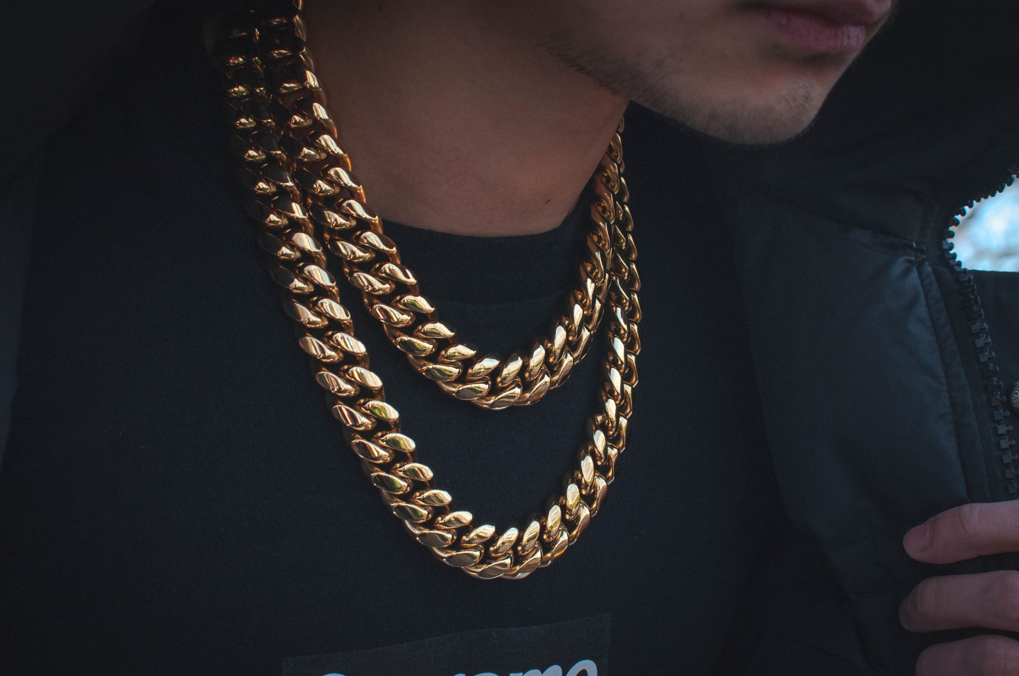 18k Yellow Gold 18mm Miami Cuban Link Chain Choker