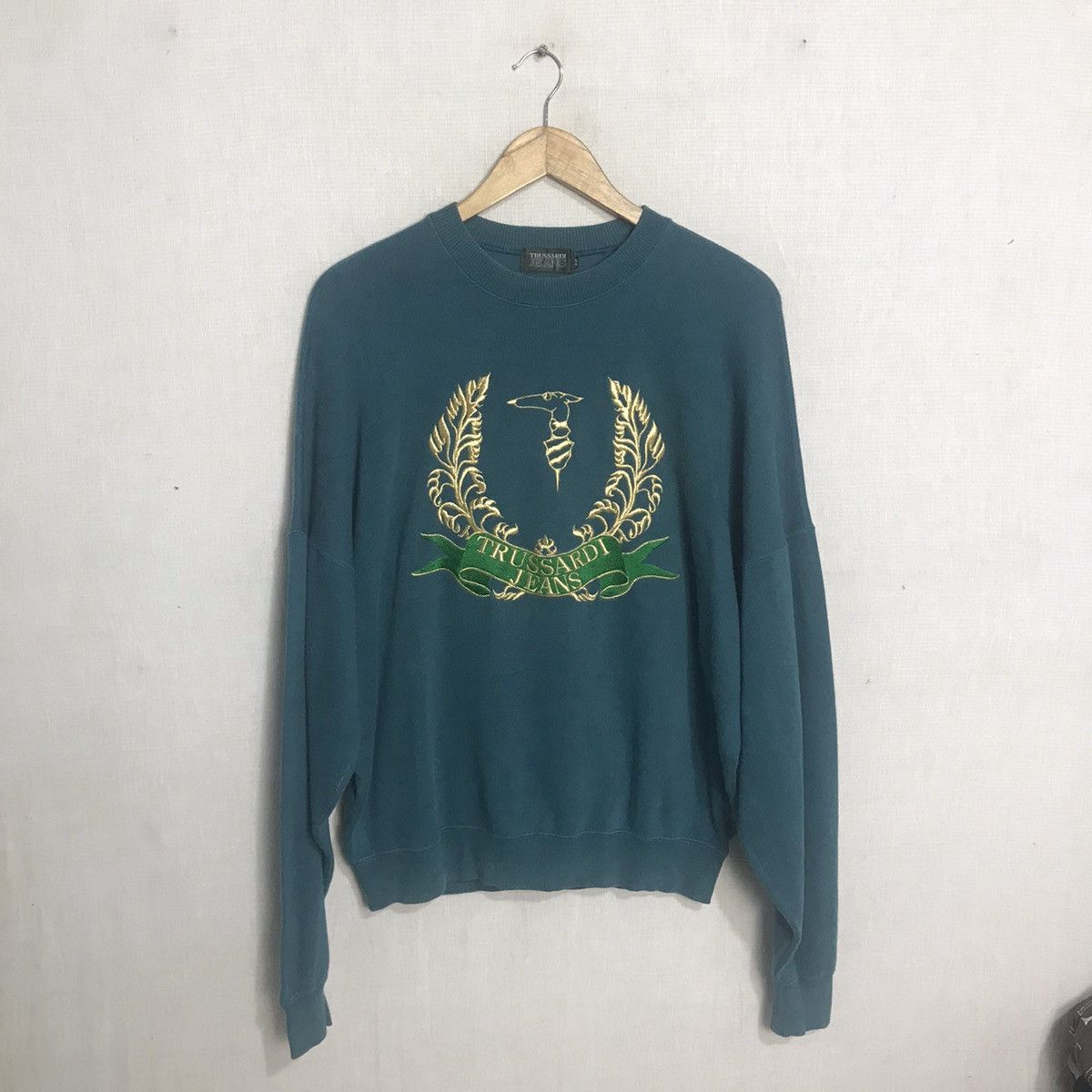 Trussardi trussardi sweatshirt big logo embroidery Size US M / EU 48-50 / 2 - 1 Thumbnail
