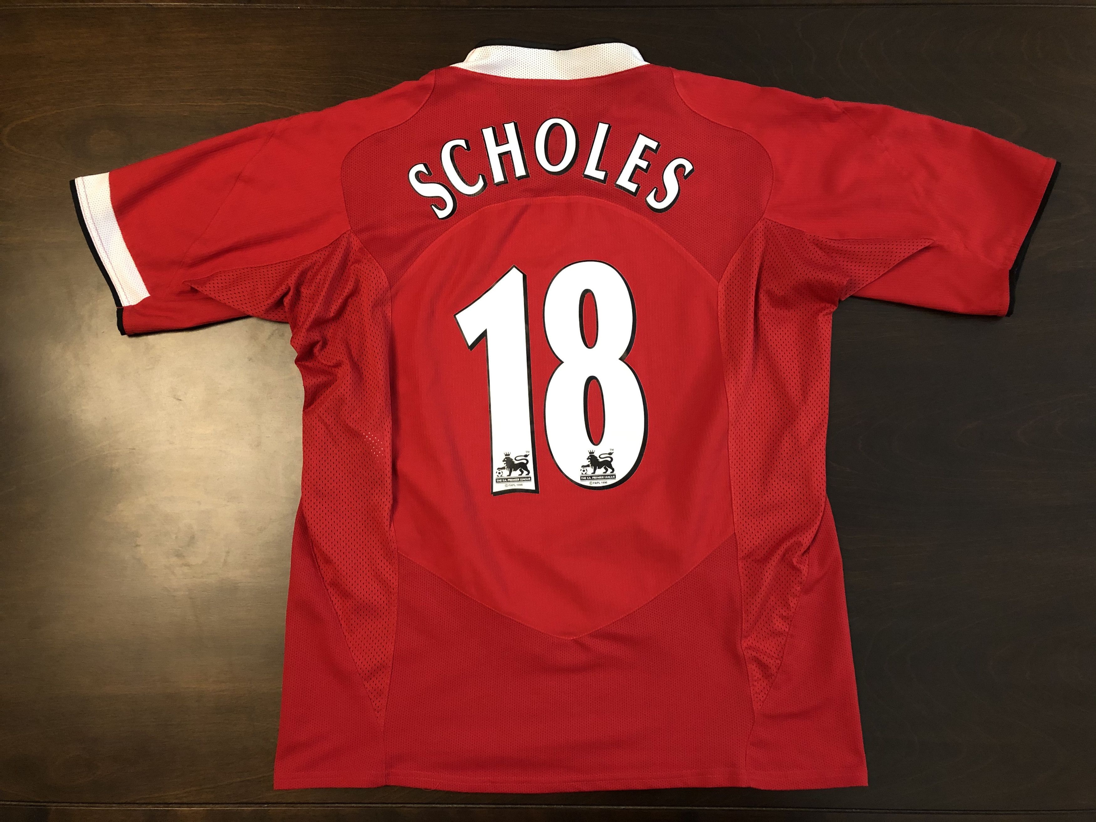 Manchester United Paul Scholes 2004 Nike Home Shirt Soccer Jersey