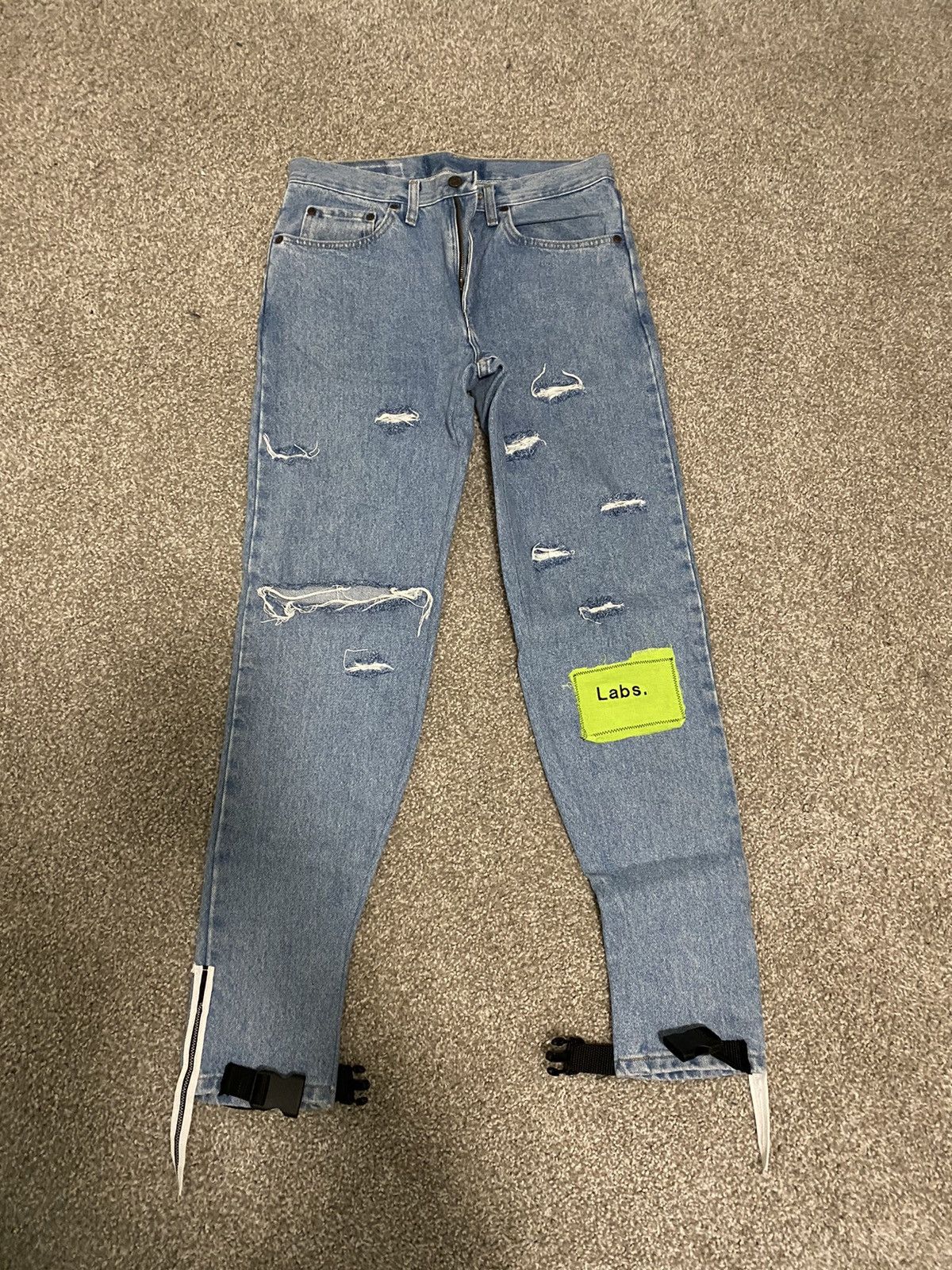 Other Santana Labs Custom Made Distressed Denim Jeans Size 31 Size US 31 - 3 Thumbnail