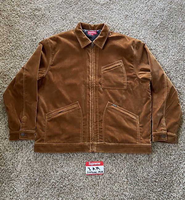 Supreme Spyder Web Polar Fleece Jacket Brown