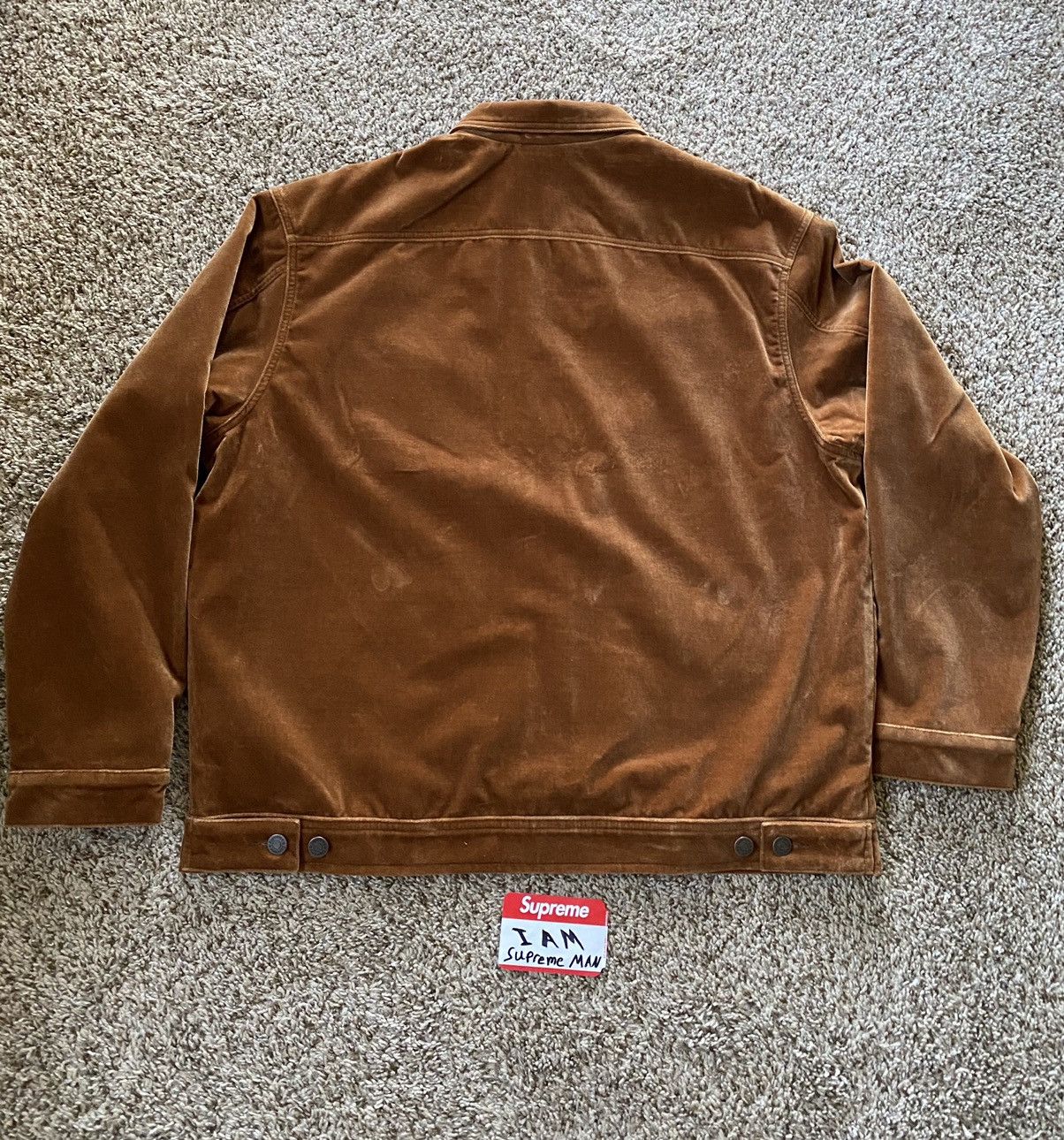 Supreme Supreme velvet work jacket fw20 brown Size US XL / EU 56 / 4 - 6 Thumbnail