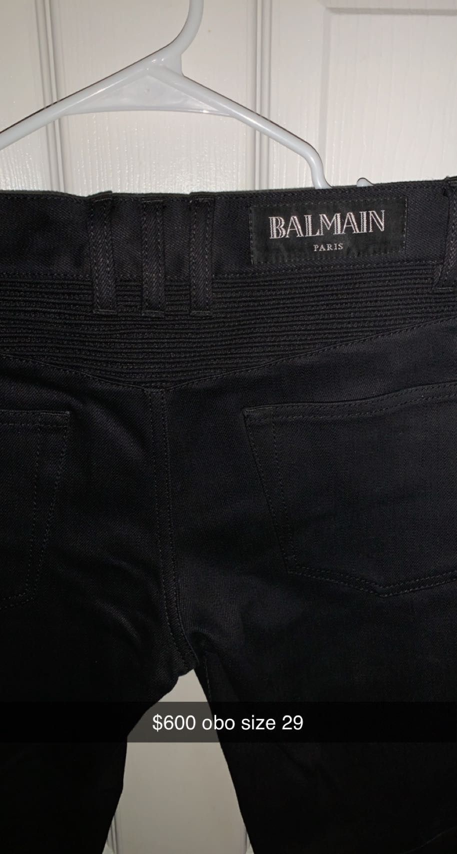 Balmain Paris Black Denim Jeans