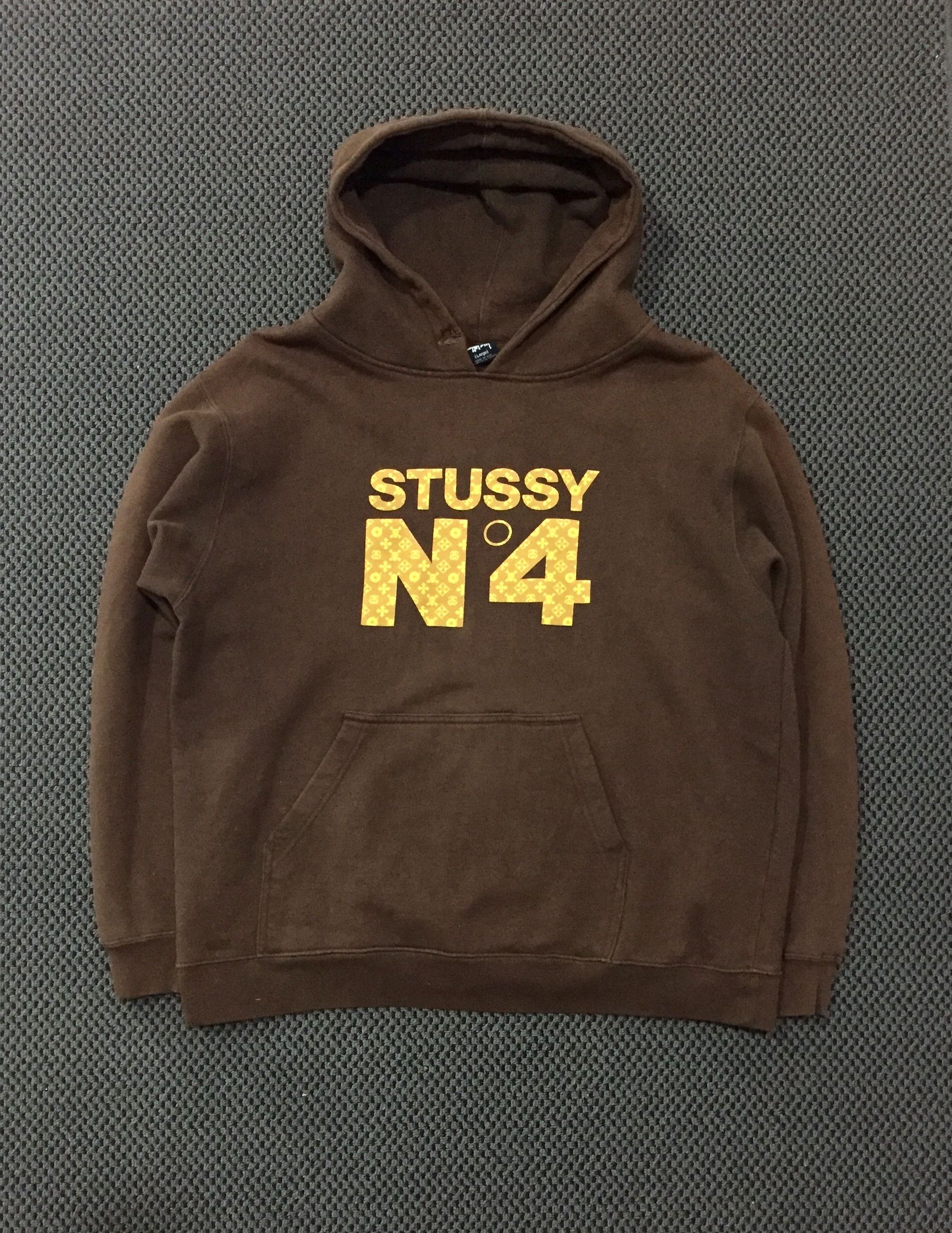 Vintage Vintage Stussy N4 Monogram Lv Hoodie