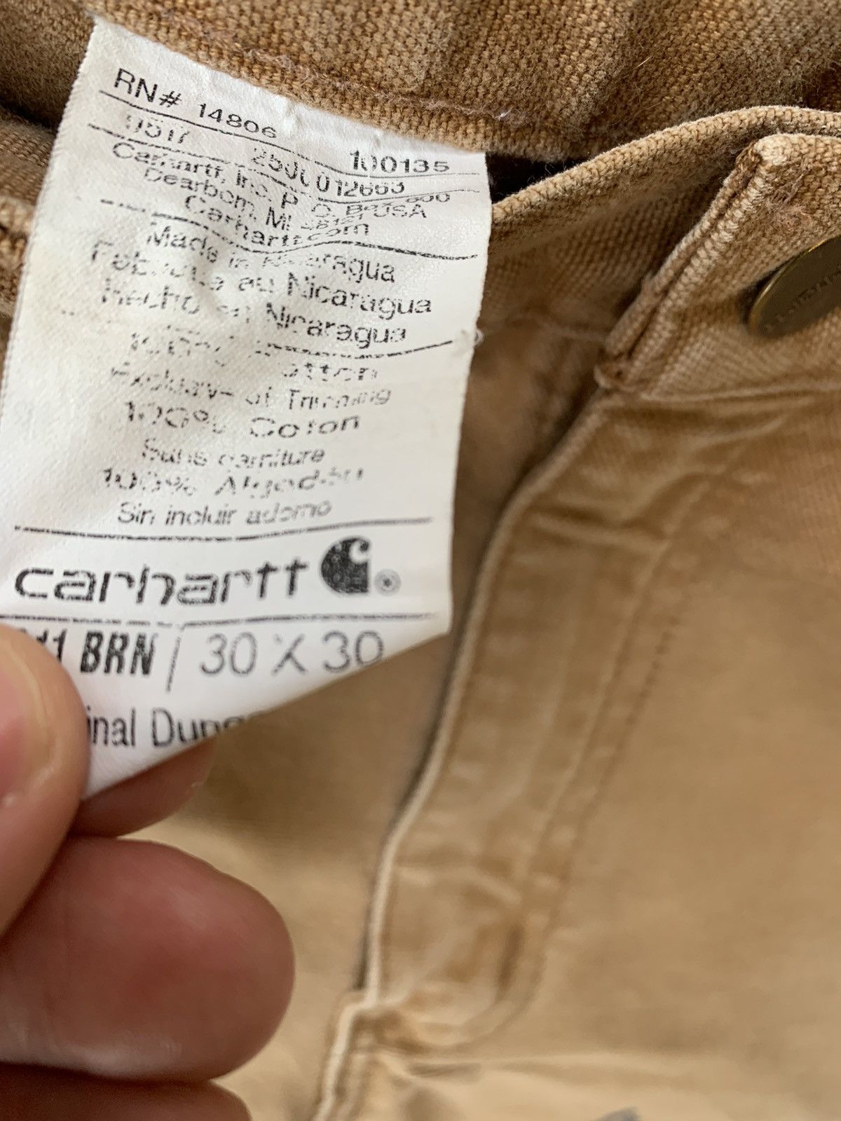 Carhartt 90s Faded Vintage Carhartt Carpenter Painter Pants Size US 30 / EU 46 - 3 Thumbnail