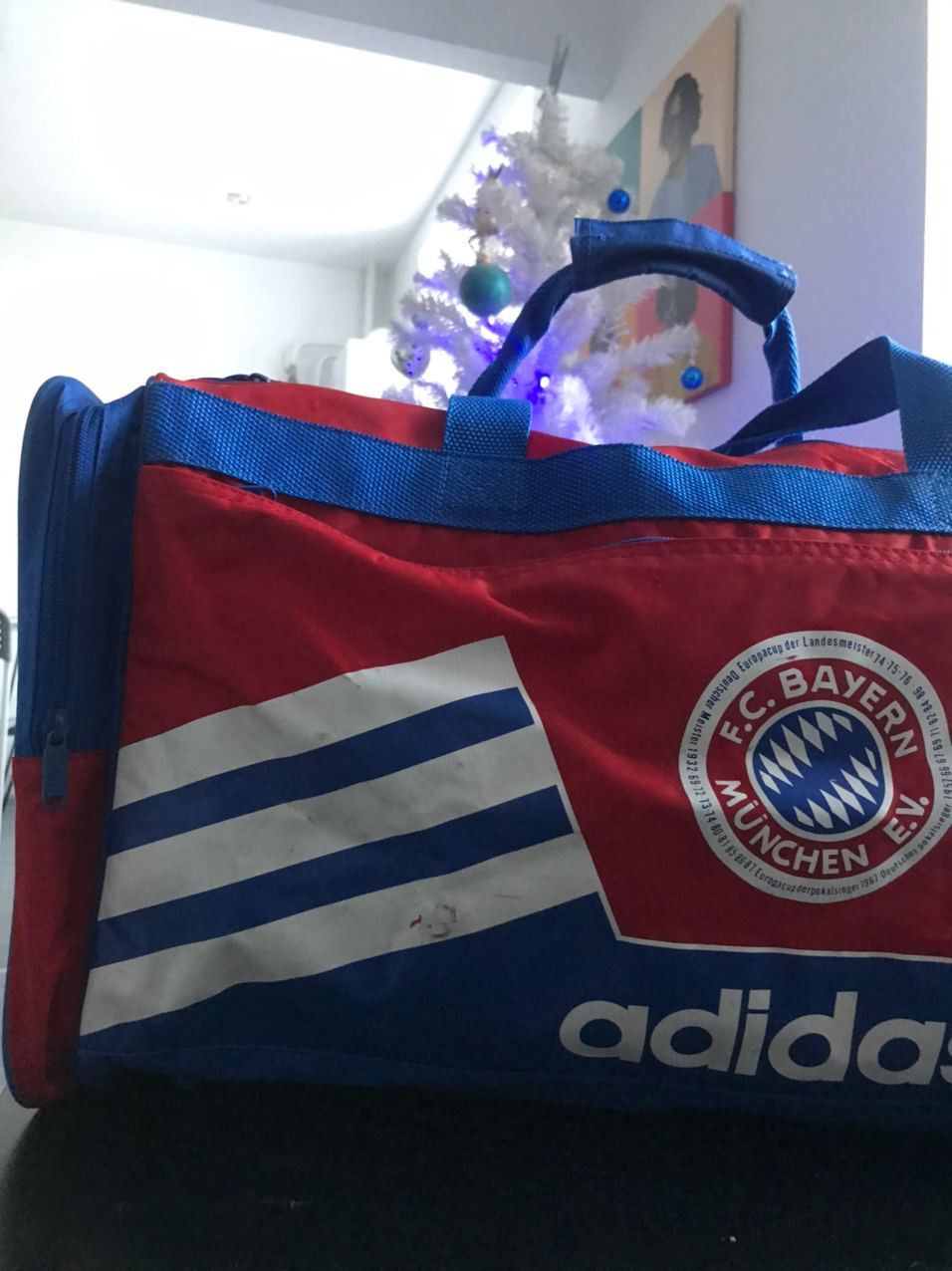 Adidas Vintage 90s Adidas Bayern Munchen big footbal bag rare Size ONE SIZE - 2 Thumbnail
