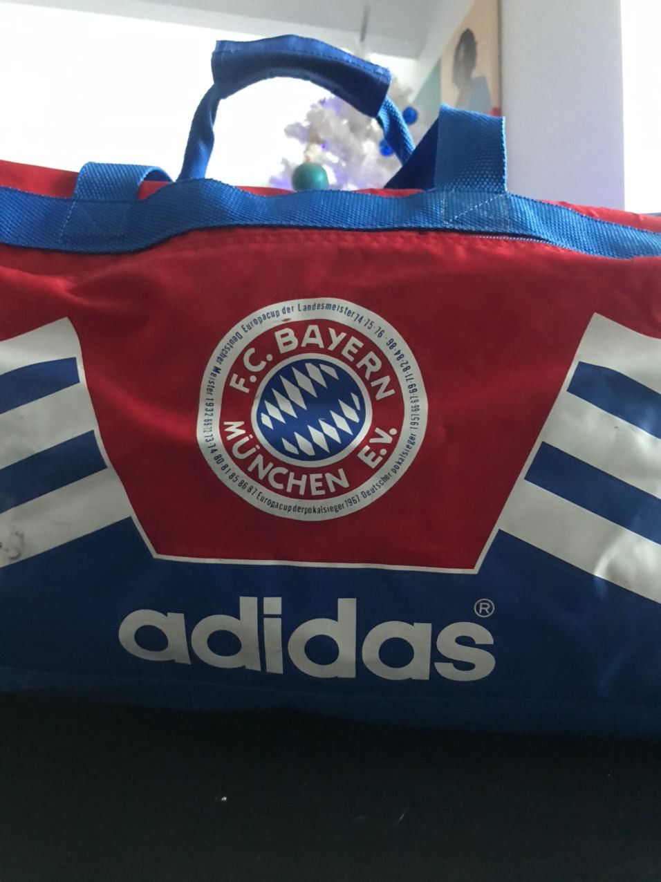 Adidas Vintage 90s Adidas Bayern Munchen big footbal bag rare Size ONE SIZE - 3 Thumbnail