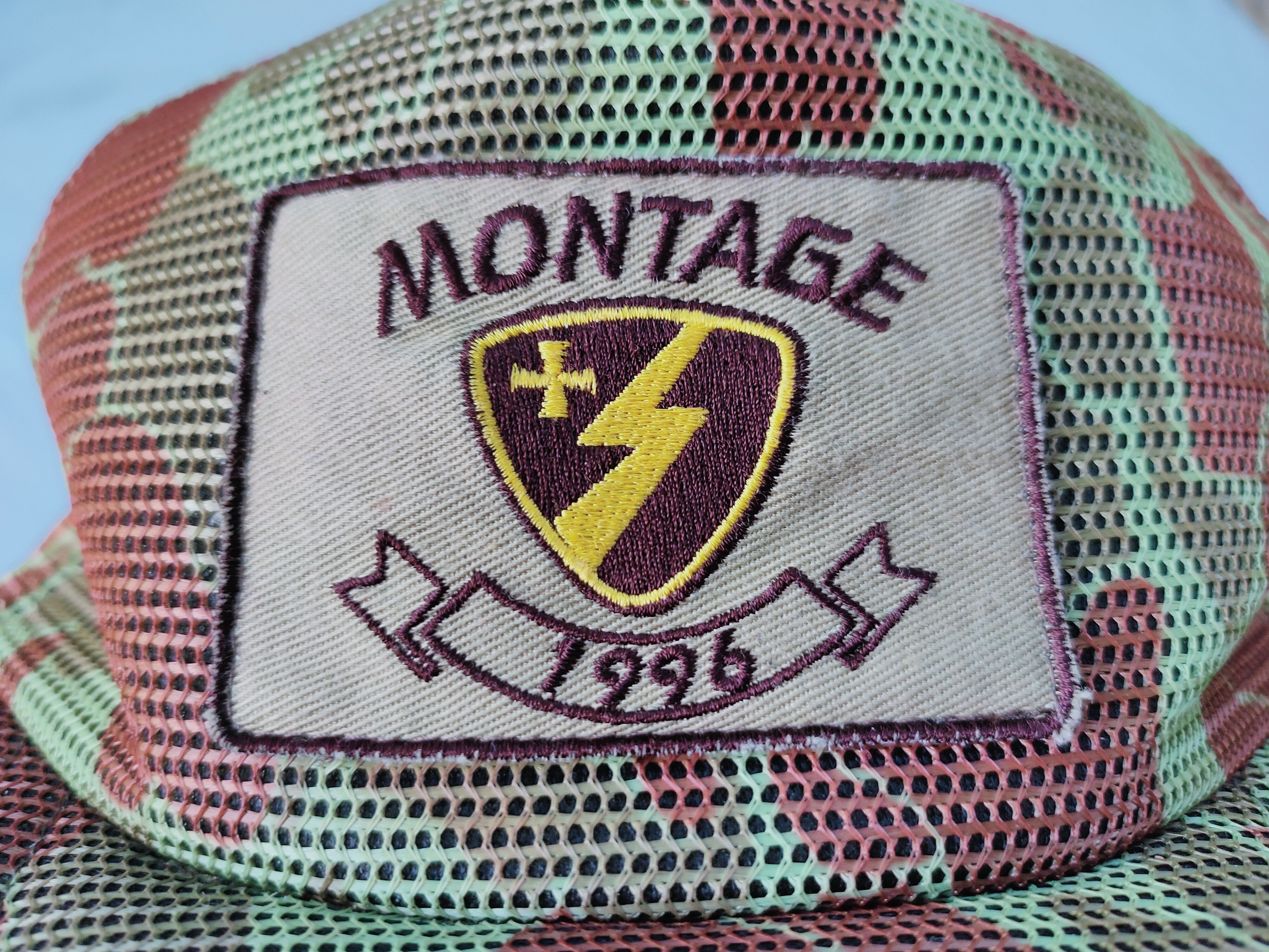 Montage Vintage 1996 MONTAGE trucker hat camo design Size ONE SIZE - 2 Thumbnail