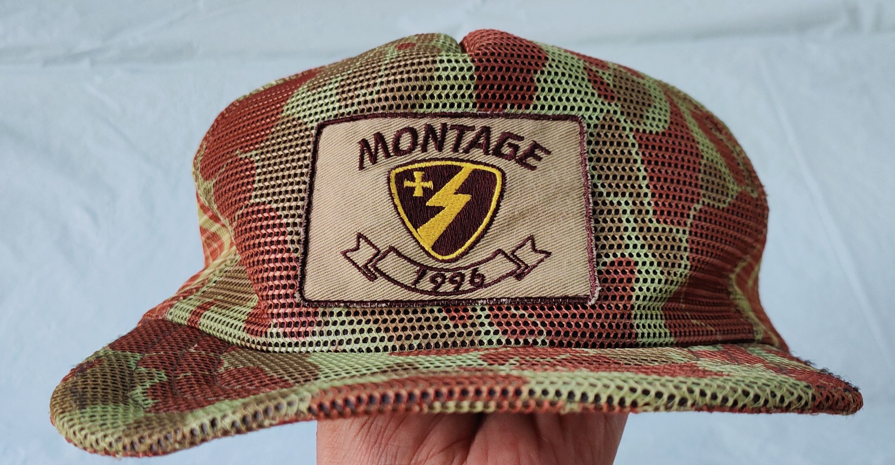 Montage Vintage 1996 MONTAGE trucker hat camo design Size ONE SIZE - 3 Thumbnail