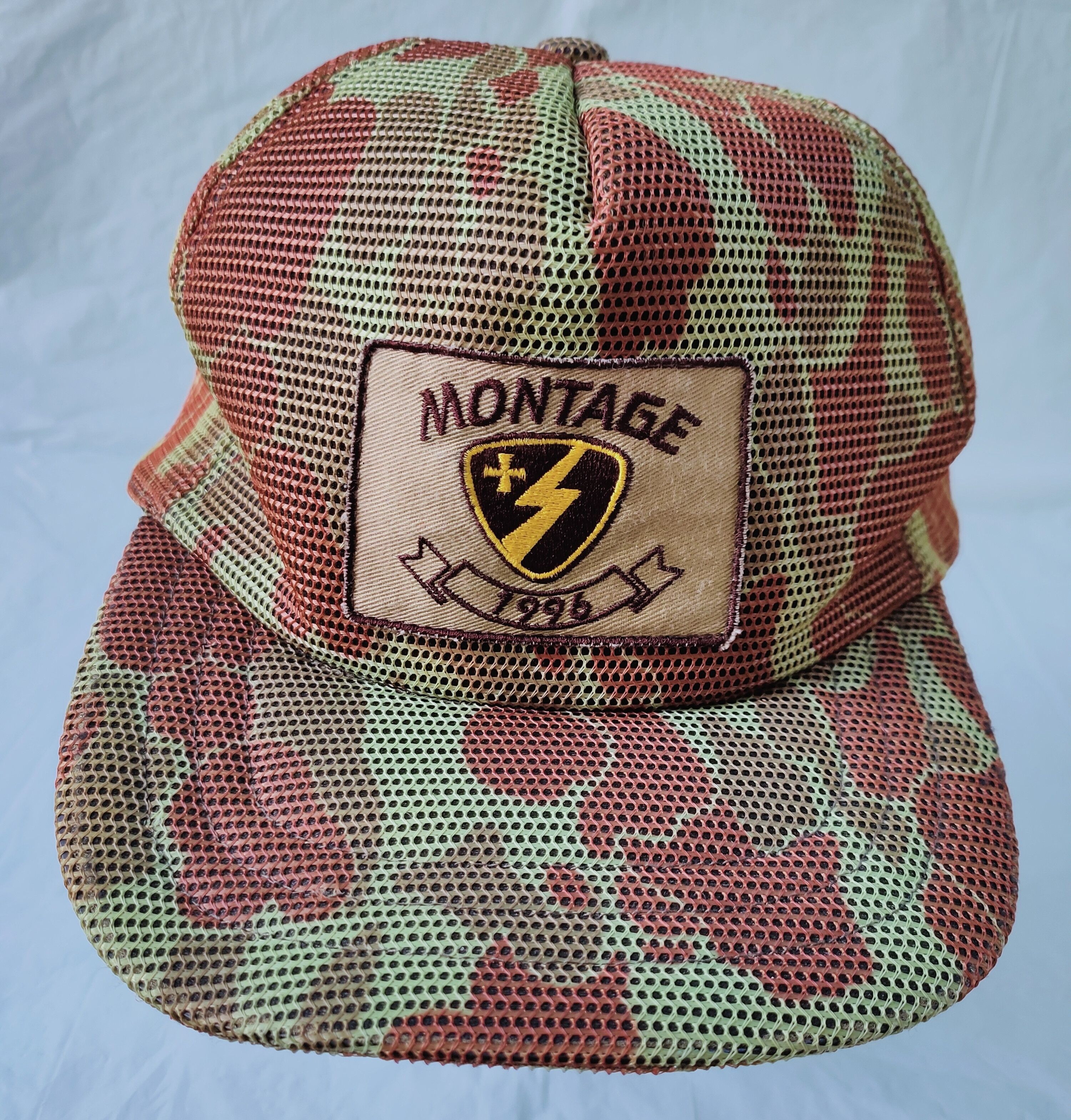 Montage Vintage 1996 MONTAGE trucker hat camo design Size ONE SIZE - 1 Thumbnail