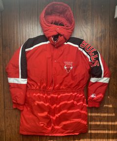 Vintage Chicago Bulls Starter Jacket 90s NBA Half Zip XL