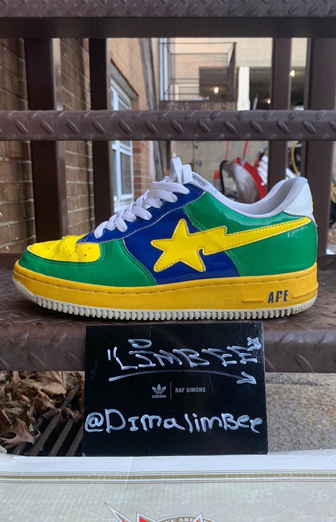 Bape Bapesta Yellow Green Blue FS-001 | Grailed