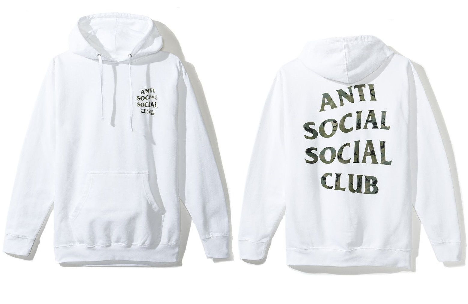 Anti Social Social Club DS ASSC Woodland Camo Logo Woody White  