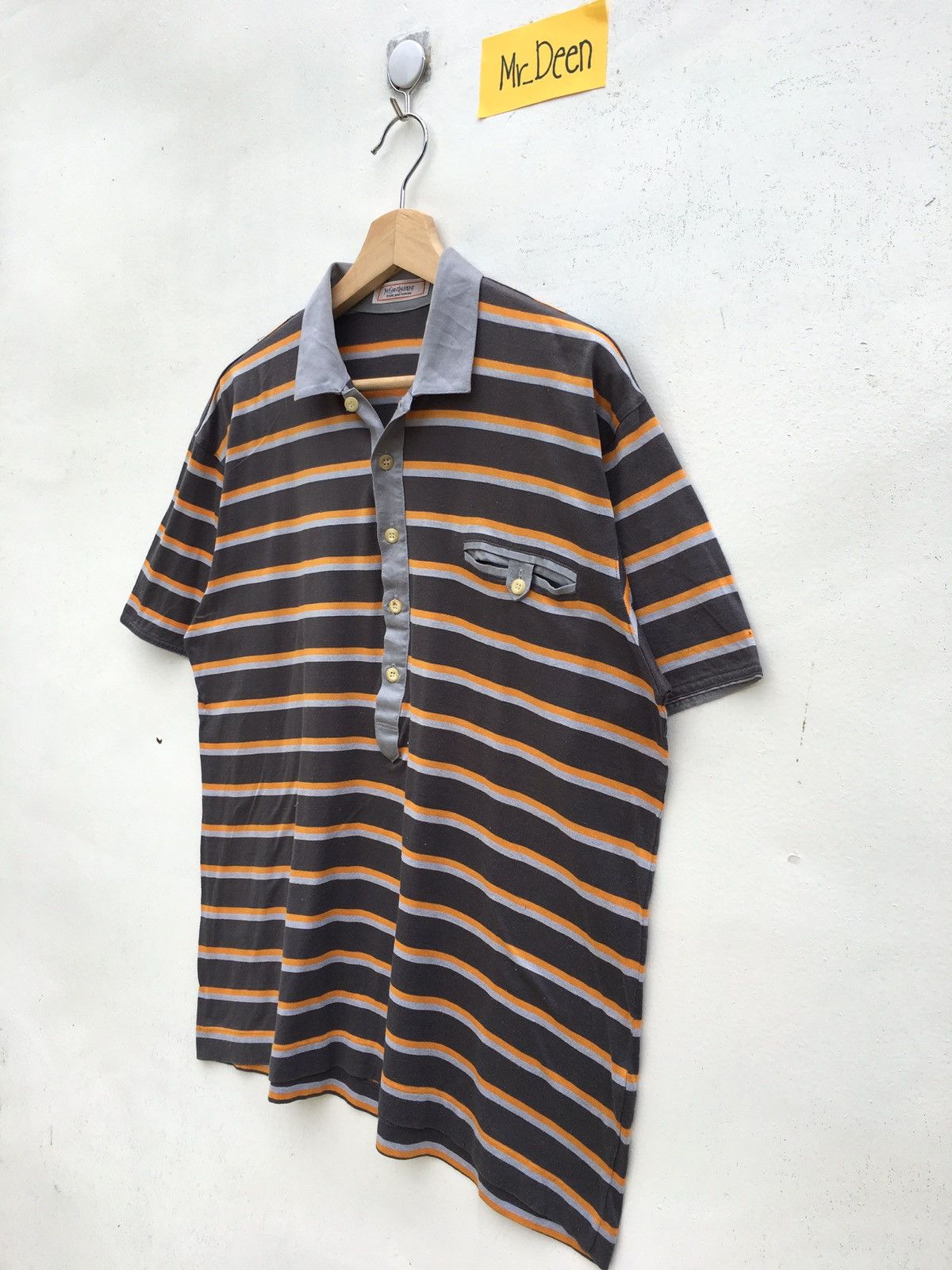 Yves Saint Laurent Vintage 90 YSL Yves Saint Laurent Stripes Polo Shirt Size US M / EU 48-50 / 2 - 4 Thumbnail