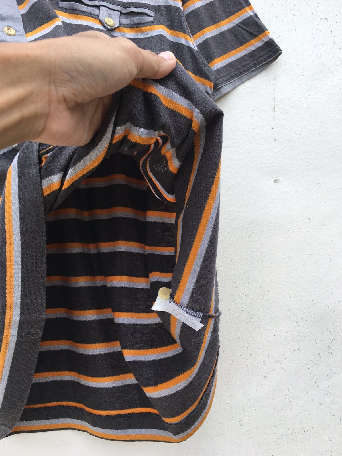 Yves Saint Laurent Vintage 90 YSL Yves Saint Laurent Stripes Polo Shirt Size US M / EU 48-50 / 2 - 11 Thumbnail
